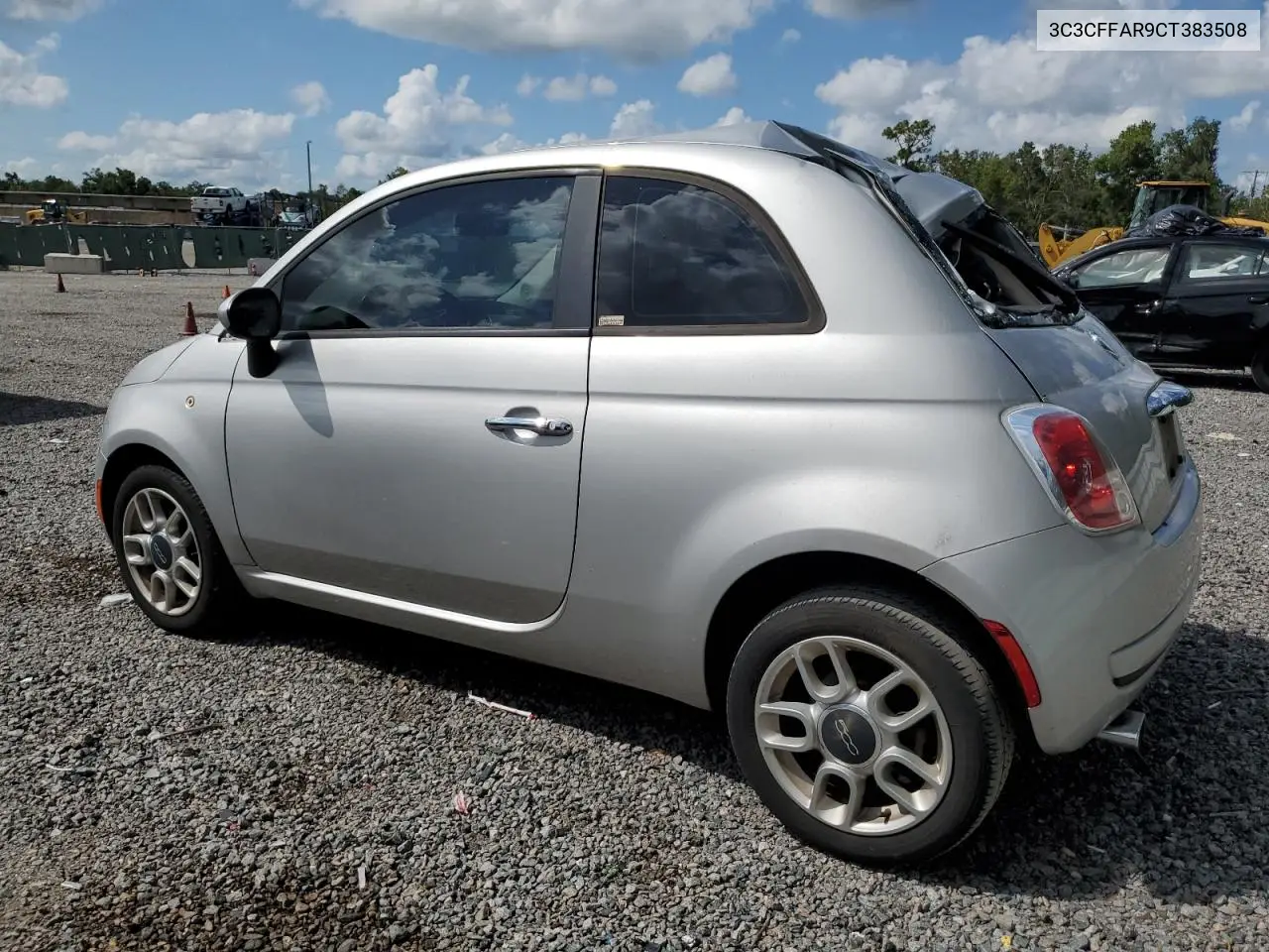 2012 Fiat 500 Pop VIN: 3C3CFFAR9CT383508 Lot: 62131405