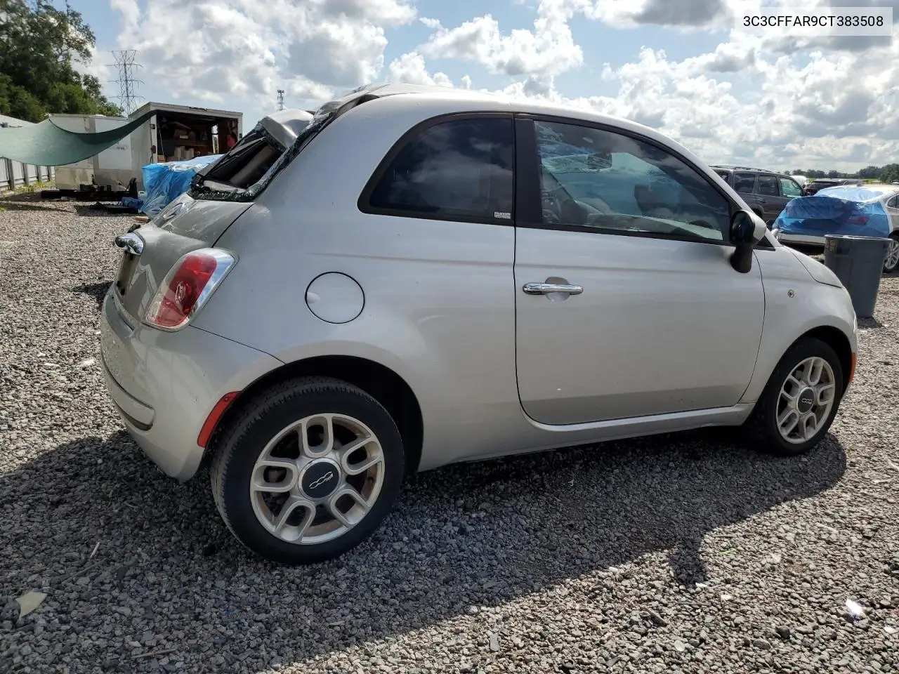 2012 Fiat 500 Pop VIN: 3C3CFFAR9CT383508 Lot: 62131405