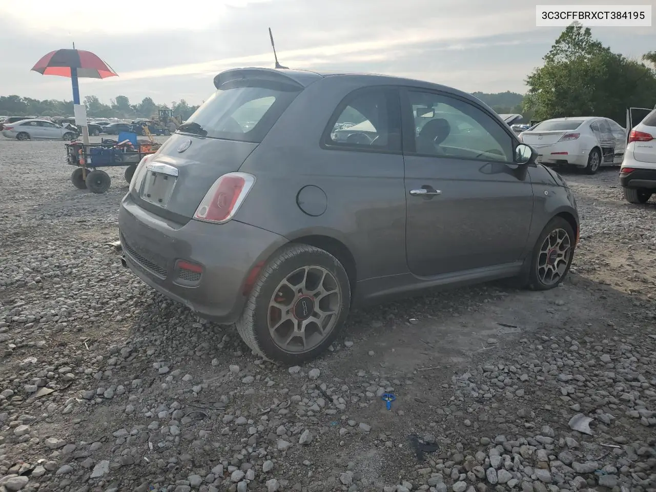 2012 Fiat 500 Sport VIN: 3C3CFFBRXCT384195 Lot: 62272025