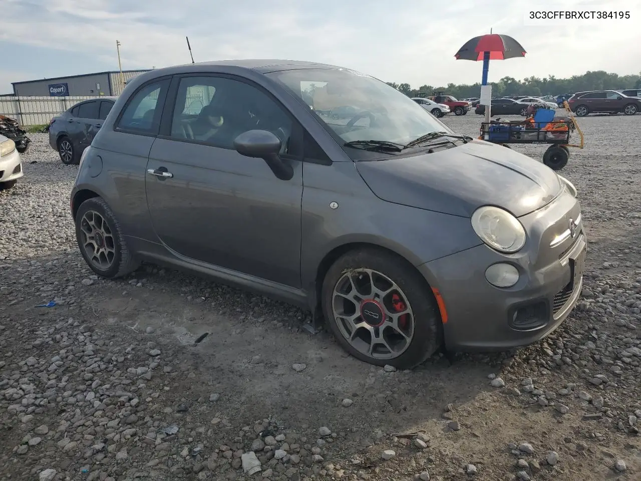 2012 Fiat 500 Sport VIN: 3C3CFFBRXCT384195 Lot: 62272025