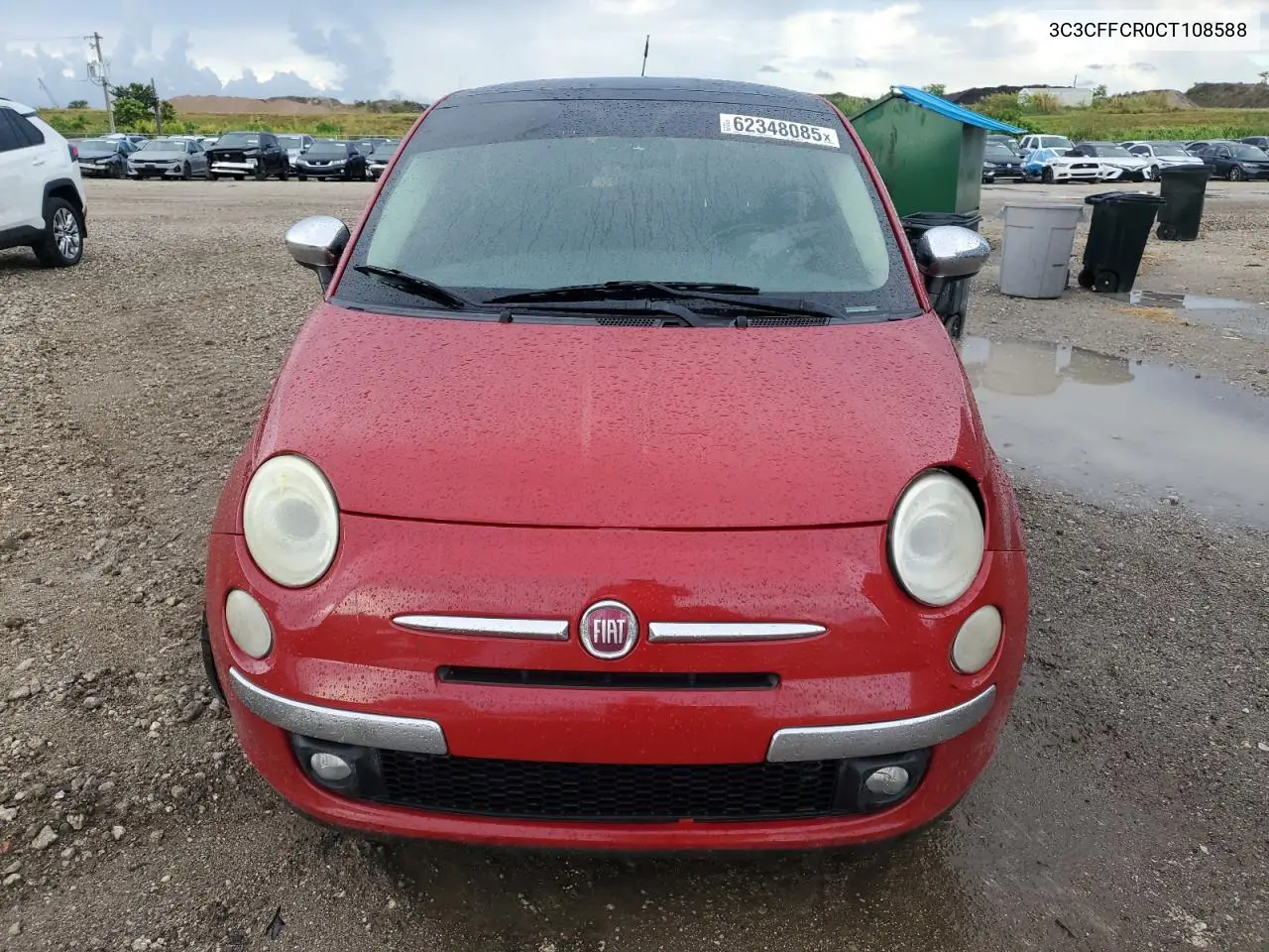 2012 Fiat 500 Lounge VIN: 3C3CFFCR0CT108588 Lot: 62348085