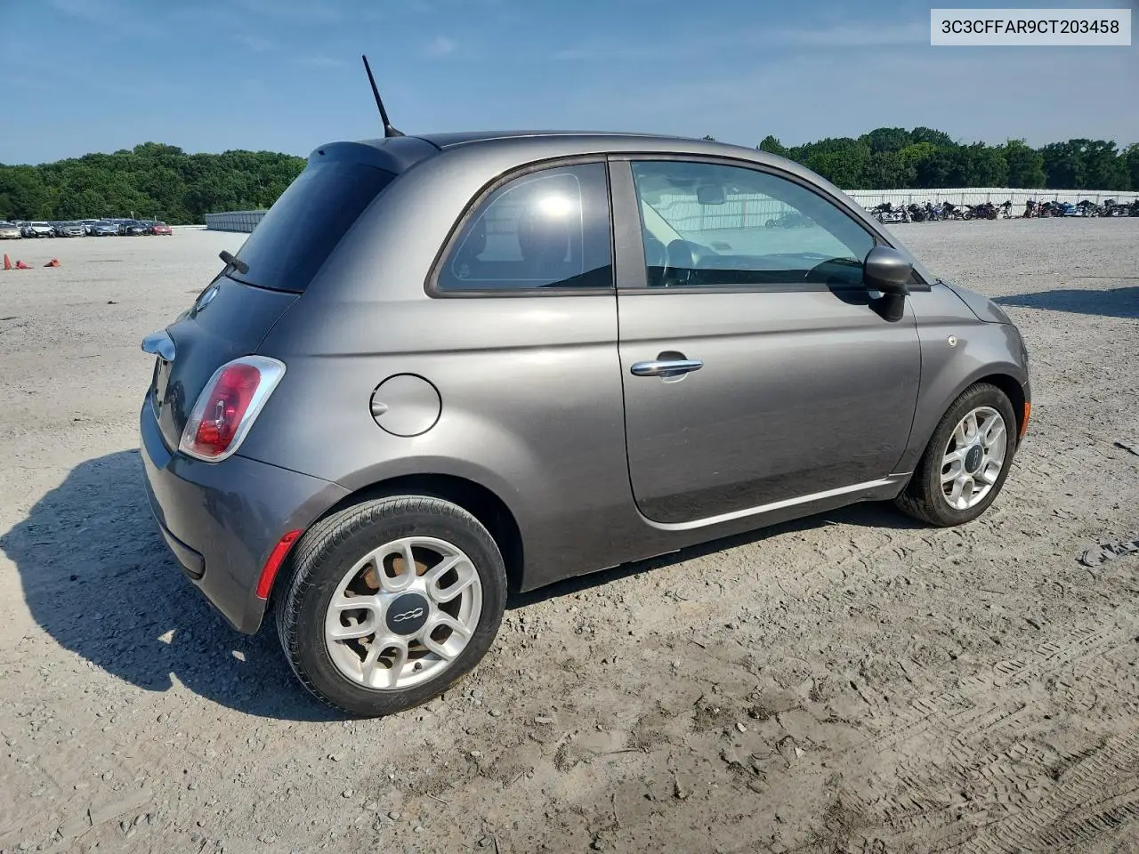 2012 Fiat 500 Pop VIN: 3C3CFFAR9CT203458 Lot: 62549065