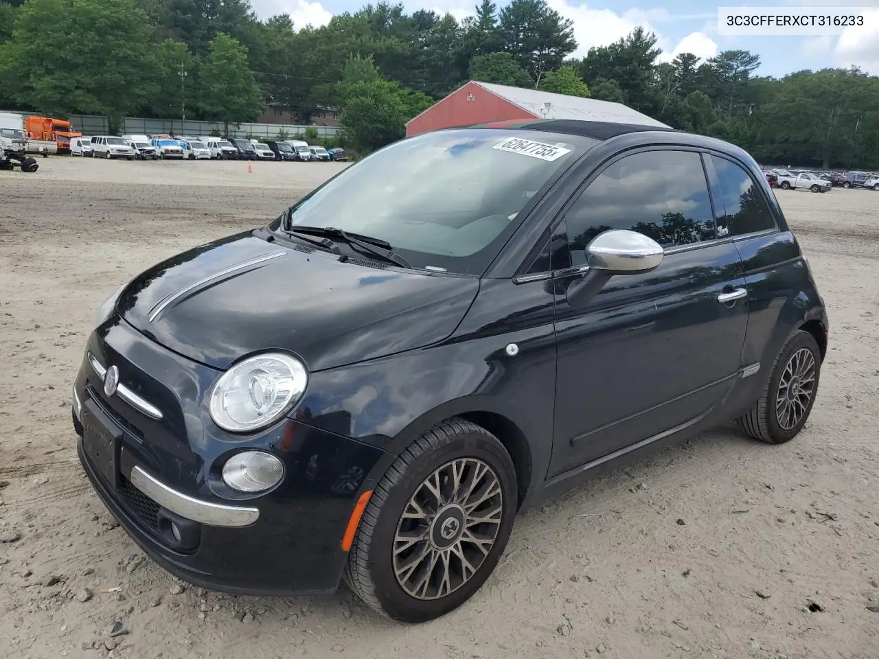 2012 Fiat 500 Lounge VIN: 3C3CFFERXCT316233 Lot: 62647755