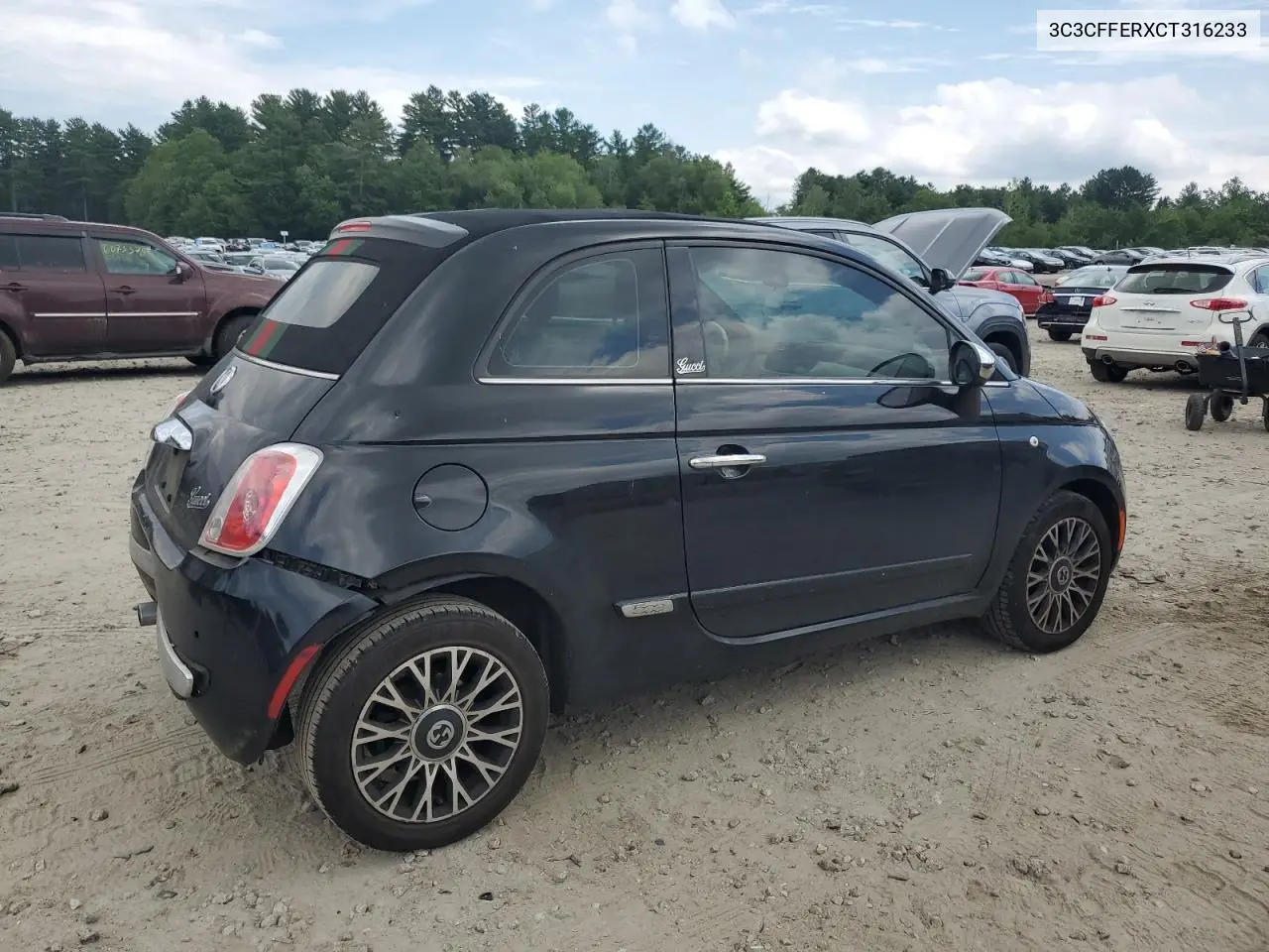 2012 Fiat 500 Lounge VIN: 3C3CFFERXCT316233 Lot: 62647755