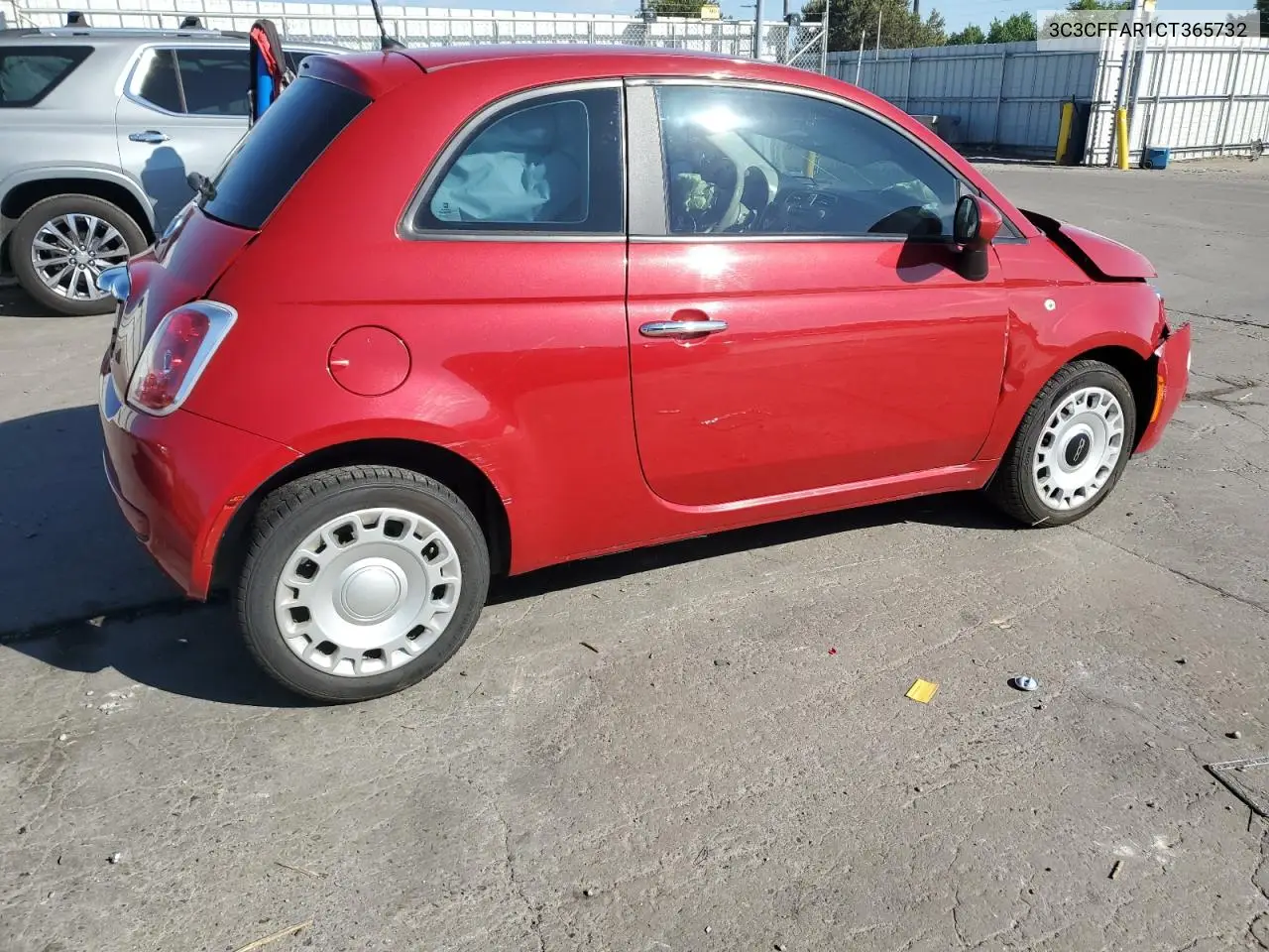 2012 Fiat 500 Pop VIN: 3C3CFFAR1CT365732 Lot: 62780245