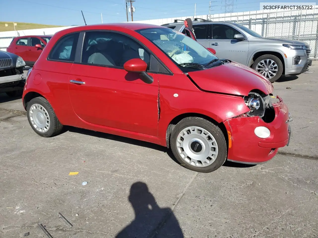 2012 Fiat 500 Pop VIN: 3C3CFFAR1CT365732 Lot: 62780245