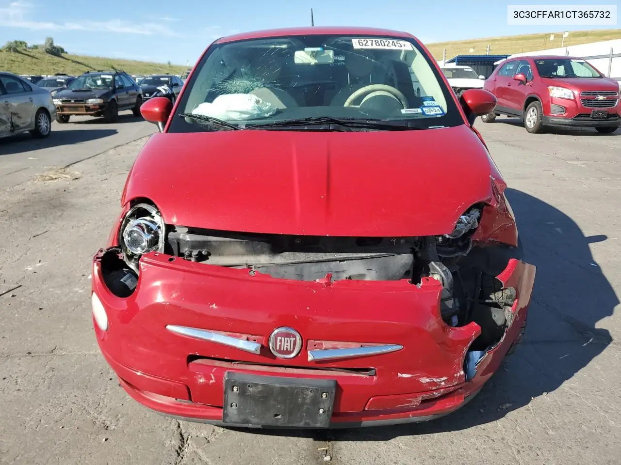 2012 Fiat 500 Pop VIN: 3C3CFFAR1CT365732 Lot: 62780245