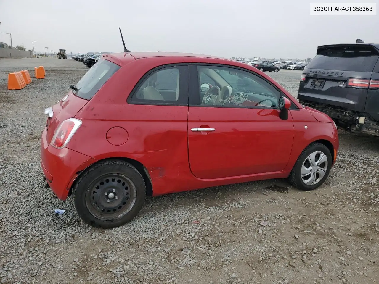 2012 Fiat 500 Pop VIN: 3C3CFFAR4CT358368 Lot: 62891275