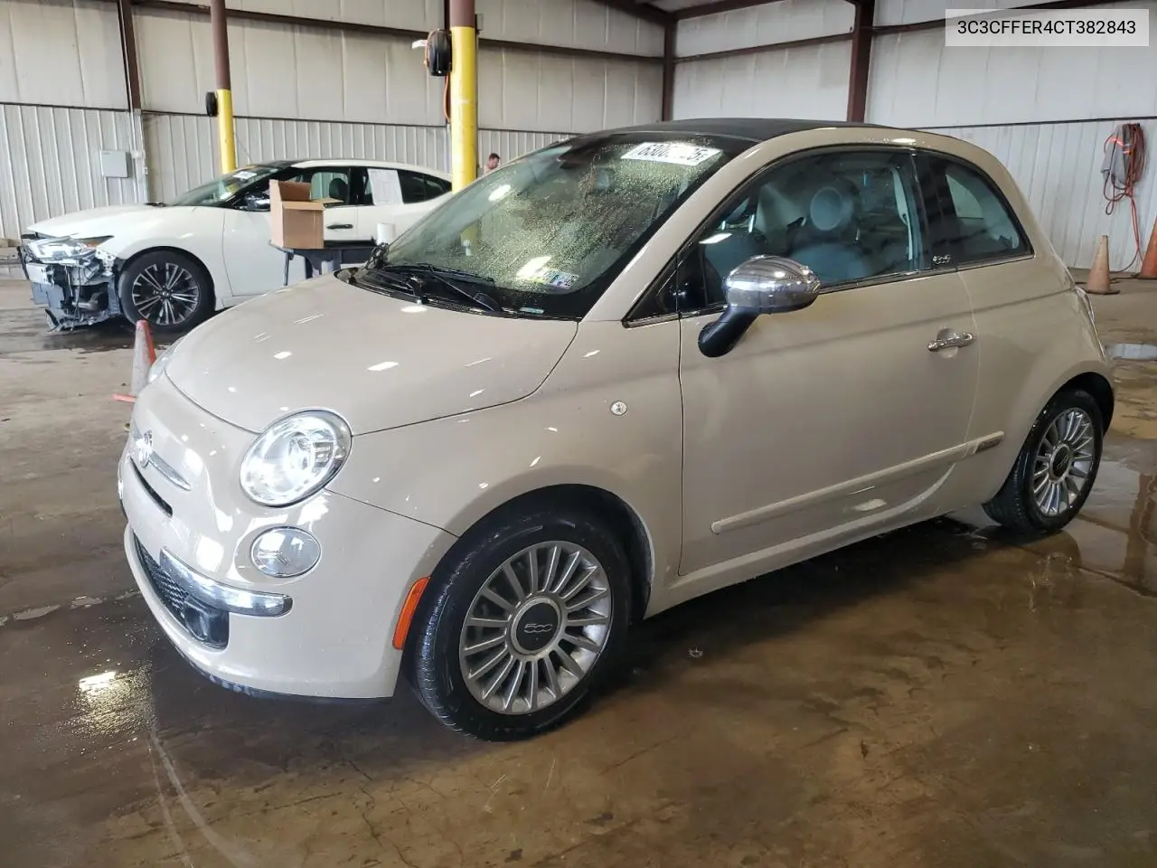 2012 Fiat 500 Lounge VIN: 3C3CFFER4CT382843 Lot: 63060105