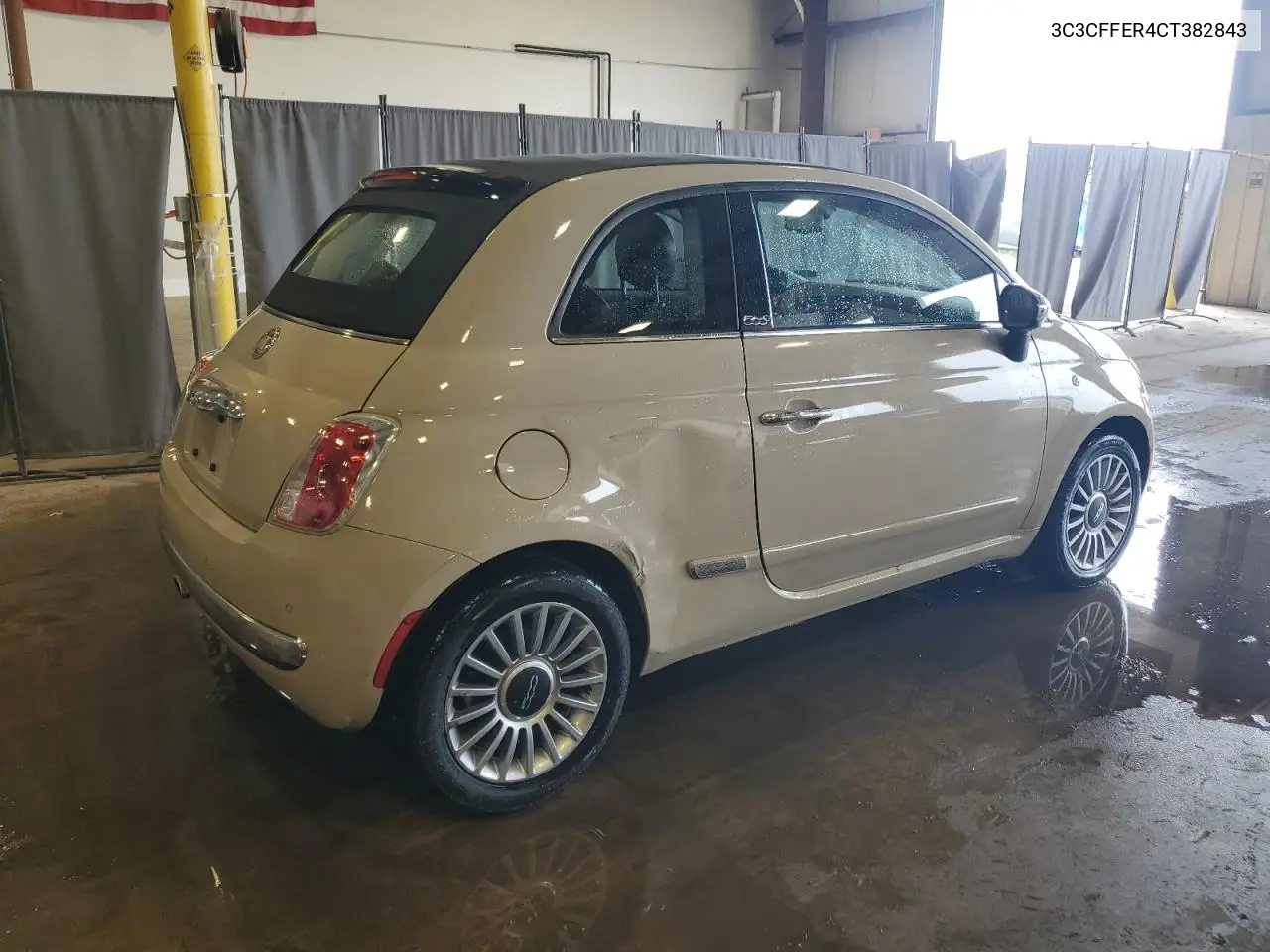 2012 Fiat 500 Lounge VIN: 3C3CFFER4CT382843 Lot: 63060105