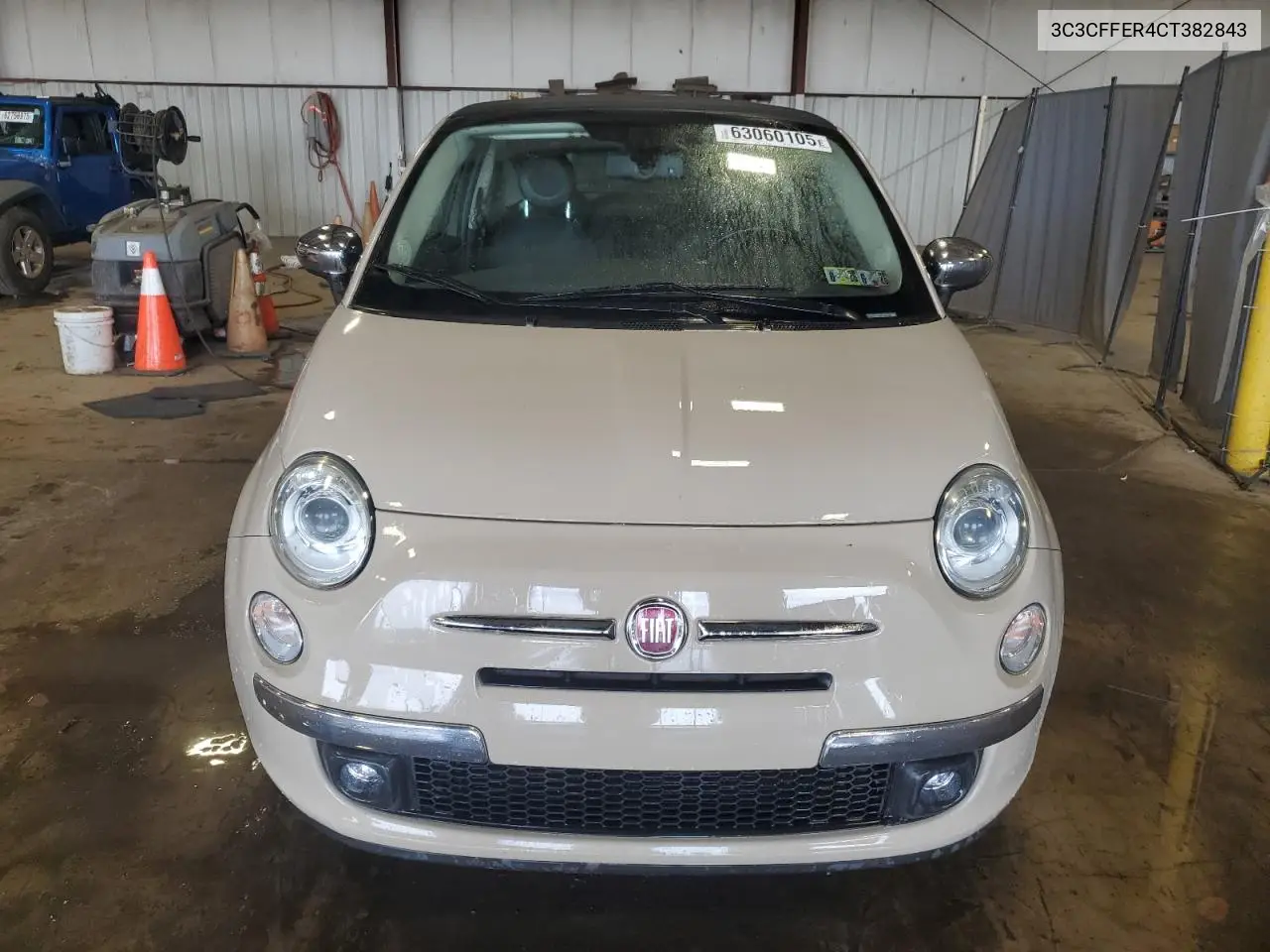 2012 Fiat 500 Lounge VIN: 3C3CFFER4CT382843 Lot: 63060105