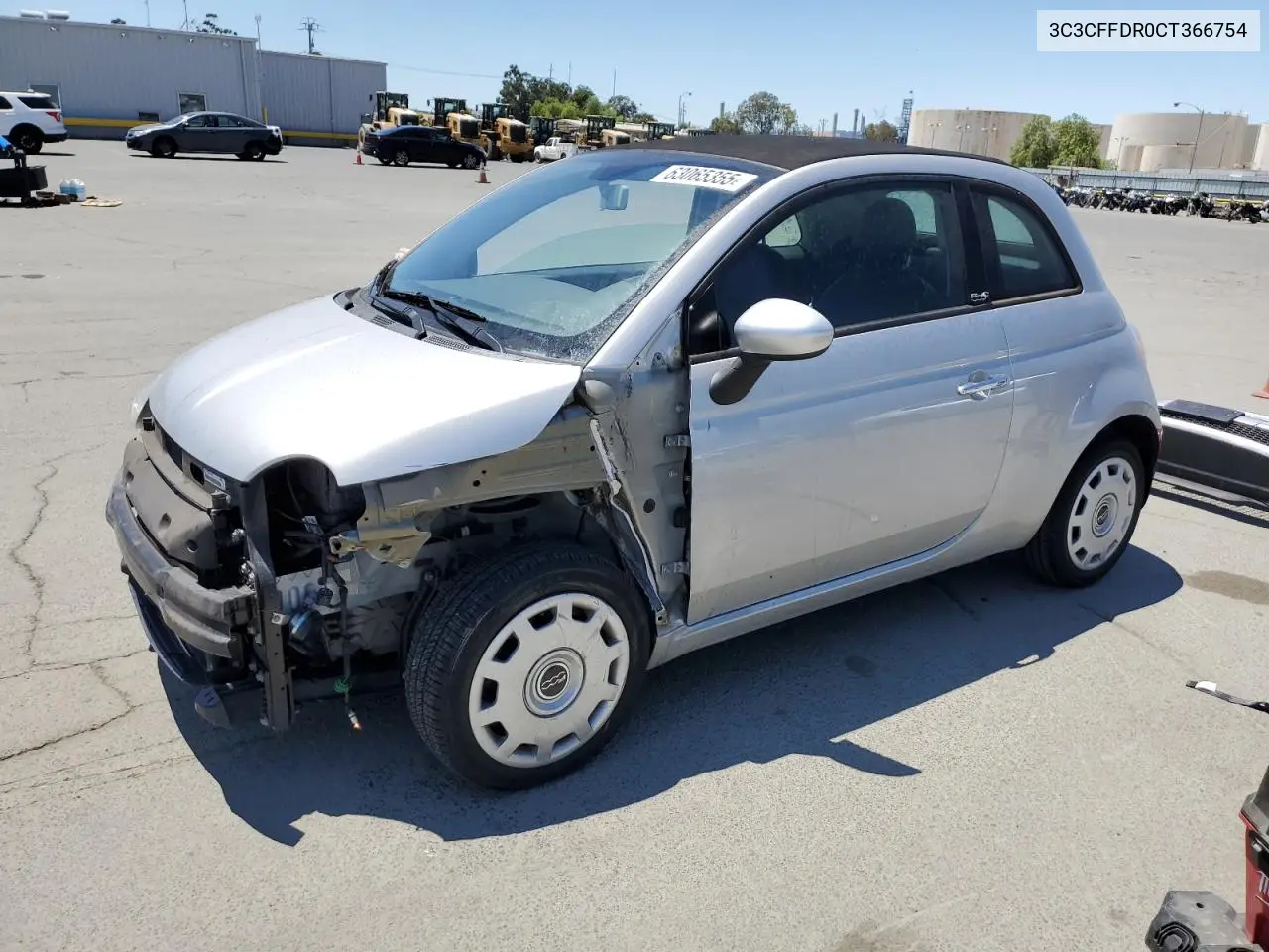 2012 Fiat 500 Pop VIN: 3C3CFFDR0CT366754 Lot: 63065355