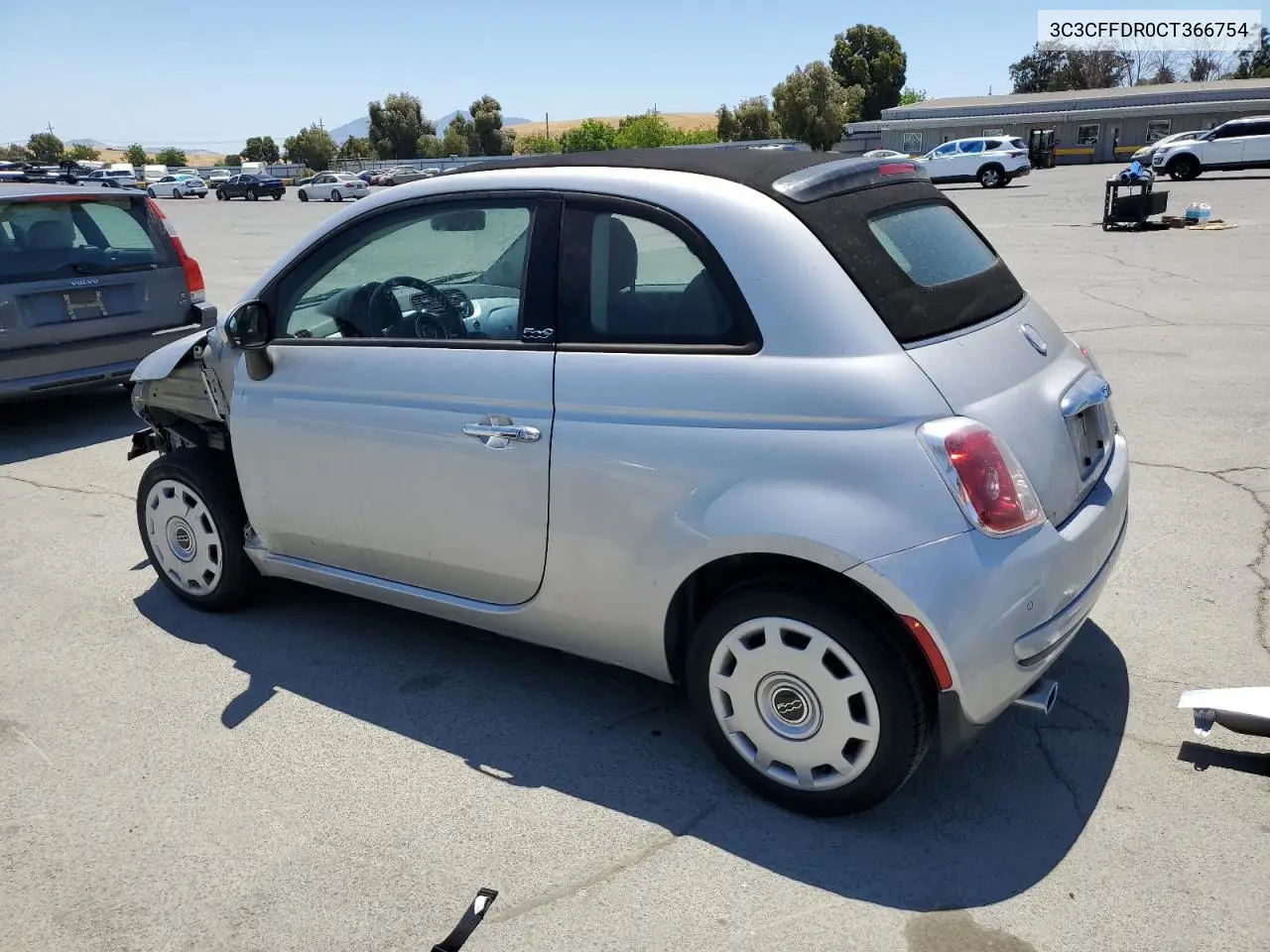 2012 Fiat 500 Pop VIN: 3C3CFFDR0CT366754 Lot: 63065355