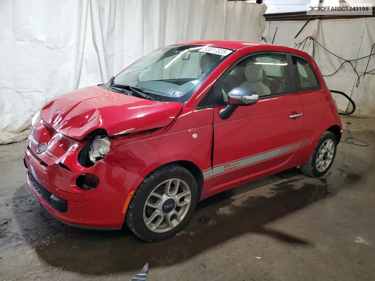 2012 Fiat 500 Pop VIN: 3C3CFFAR0CT243198 Lot: 63317325