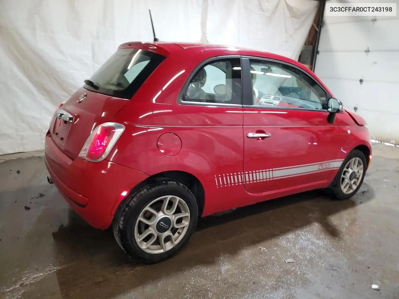 2012 Fiat 500 Pop VIN: 3C3CFFAR0CT243198 Lot: 63317325