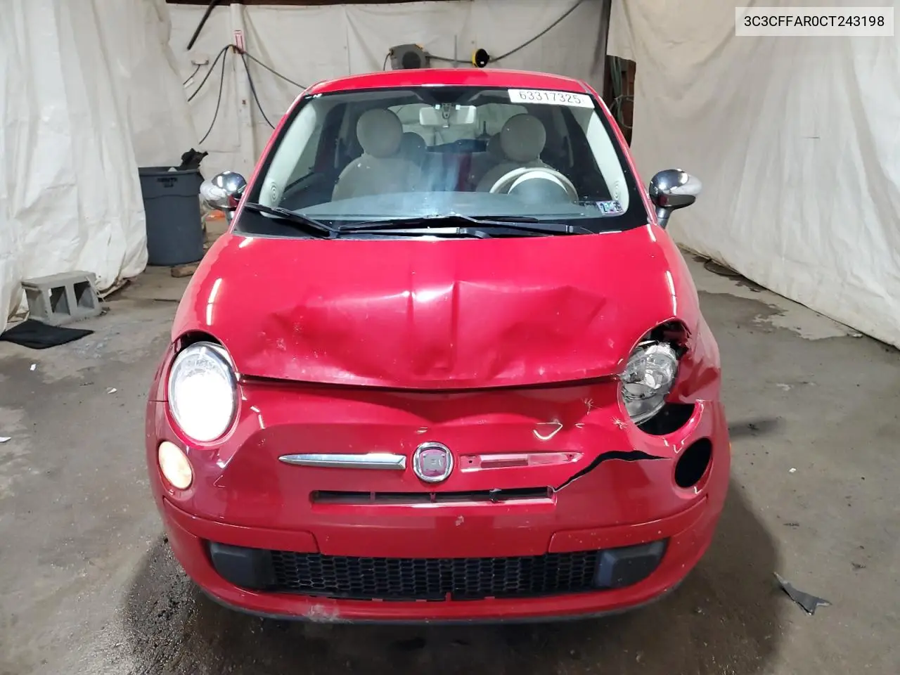 2012 Fiat 500 Pop VIN: 3C3CFFAR0CT243198 Lot: 63317325