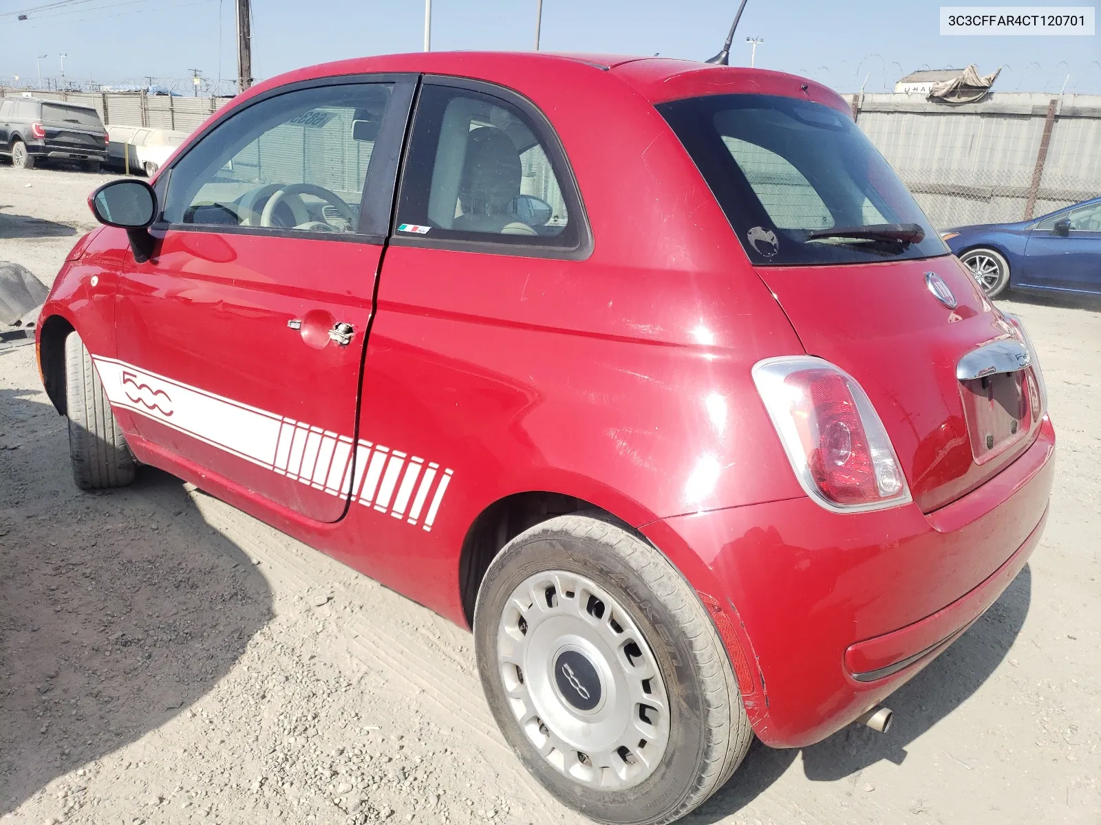 2012 Fiat 500 Pop VIN: 3C3CFFAR4CT120701 Lot: 68355414