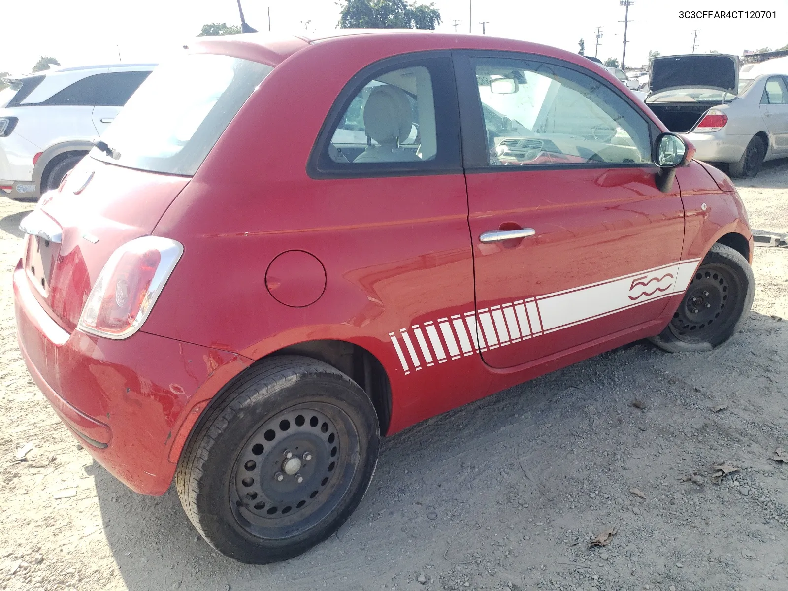 2012 Fiat 500 Pop VIN: 3C3CFFAR4CT120701 Lot: 68355414