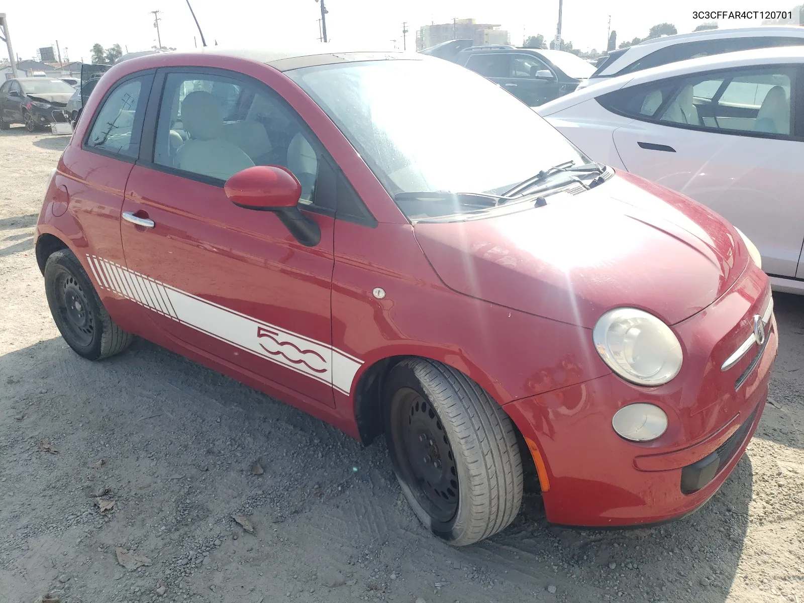 2012 Fiat 500 Pop VIN: 3C3CFFAR4CT120701 Lot: 68355414