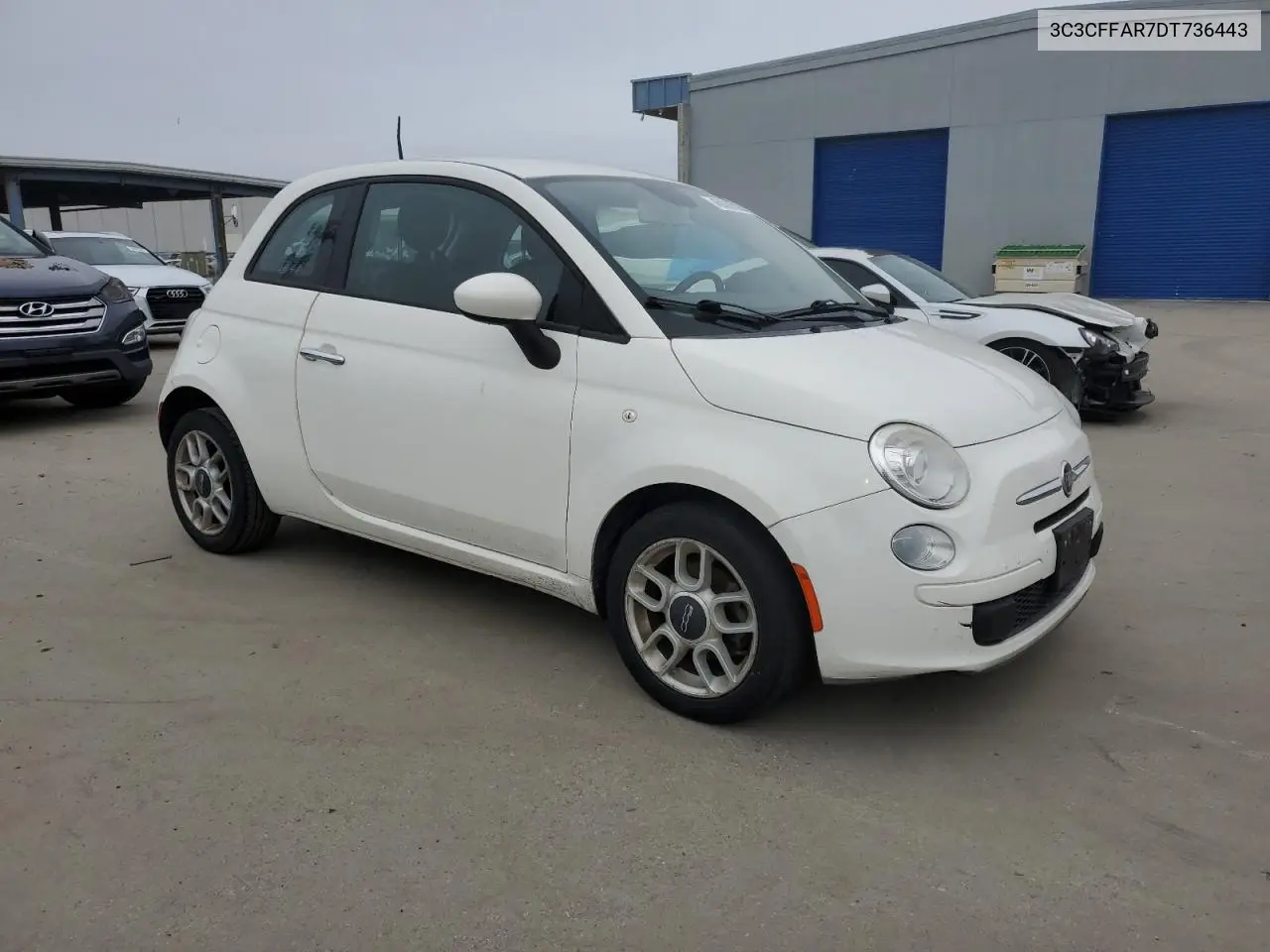 2013 Fiat 500 Pop VIN: 3C3CFFAR7DT736443 Lot: 45006825