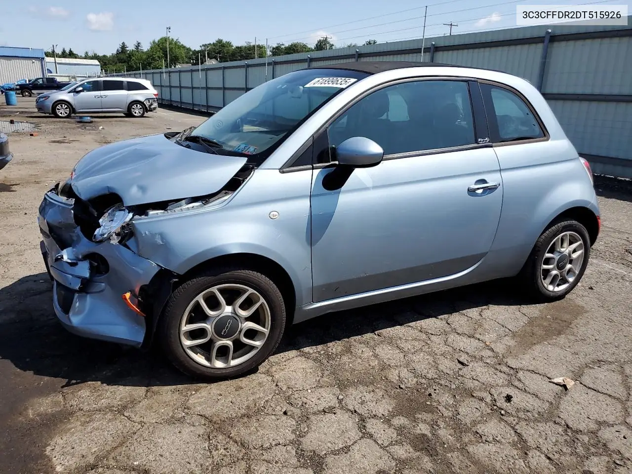 2013 Fiat 500 Pop VIN: 3C3CFFDR2DT515926 Lot: 61899635