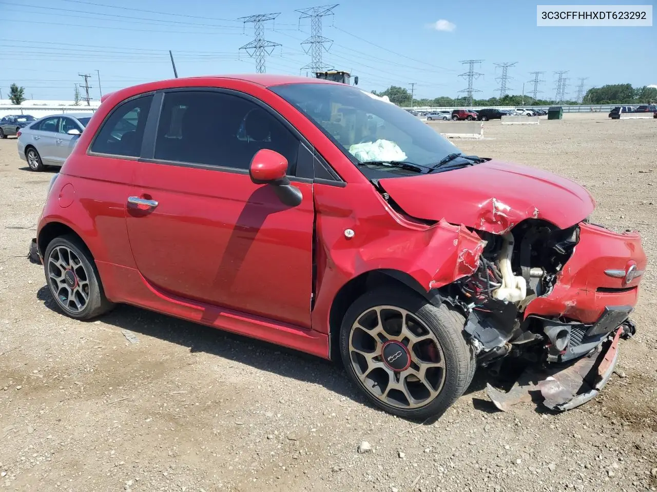 2013 Fiat 500 Sport VIN: 3C3CFFHHXDT623292 Lot: 61976875