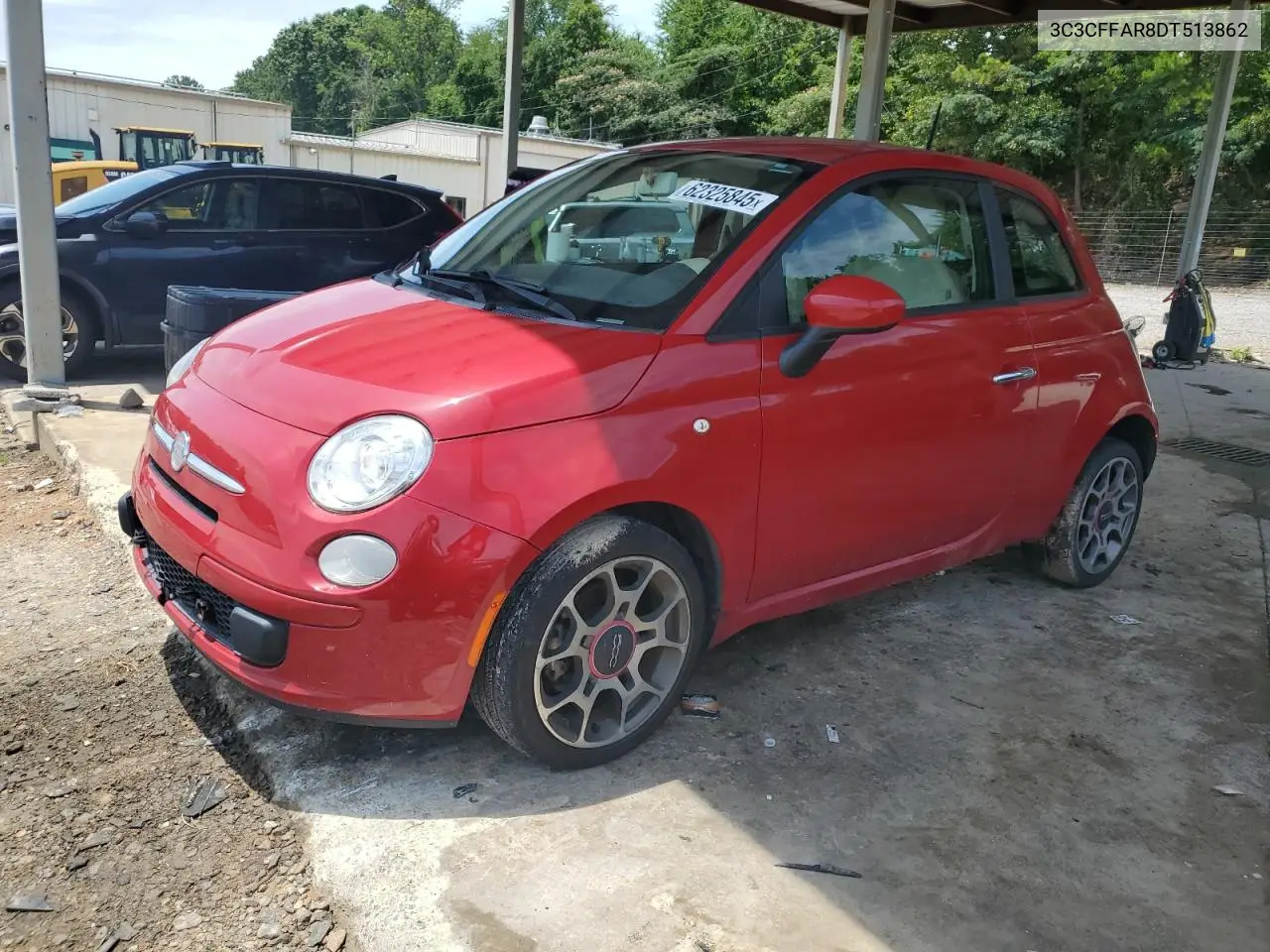 2013 Fiat 500 Pop VIN: 3C3CFFAR8DT513862 Lot: 62325845