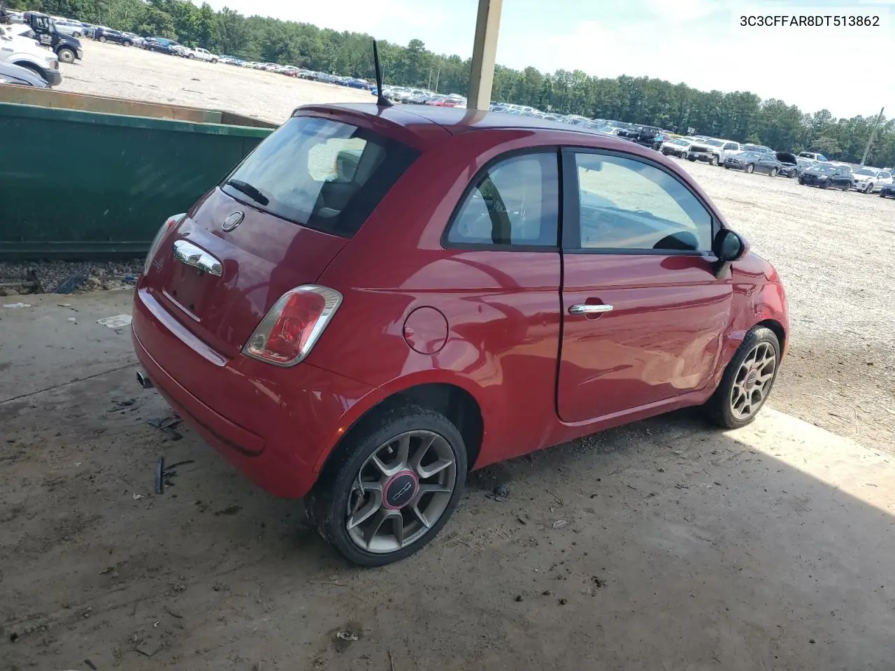2013 Fiat 500 Pop VIN: 3C3CFFAR8DT513862 Lot: 62325845