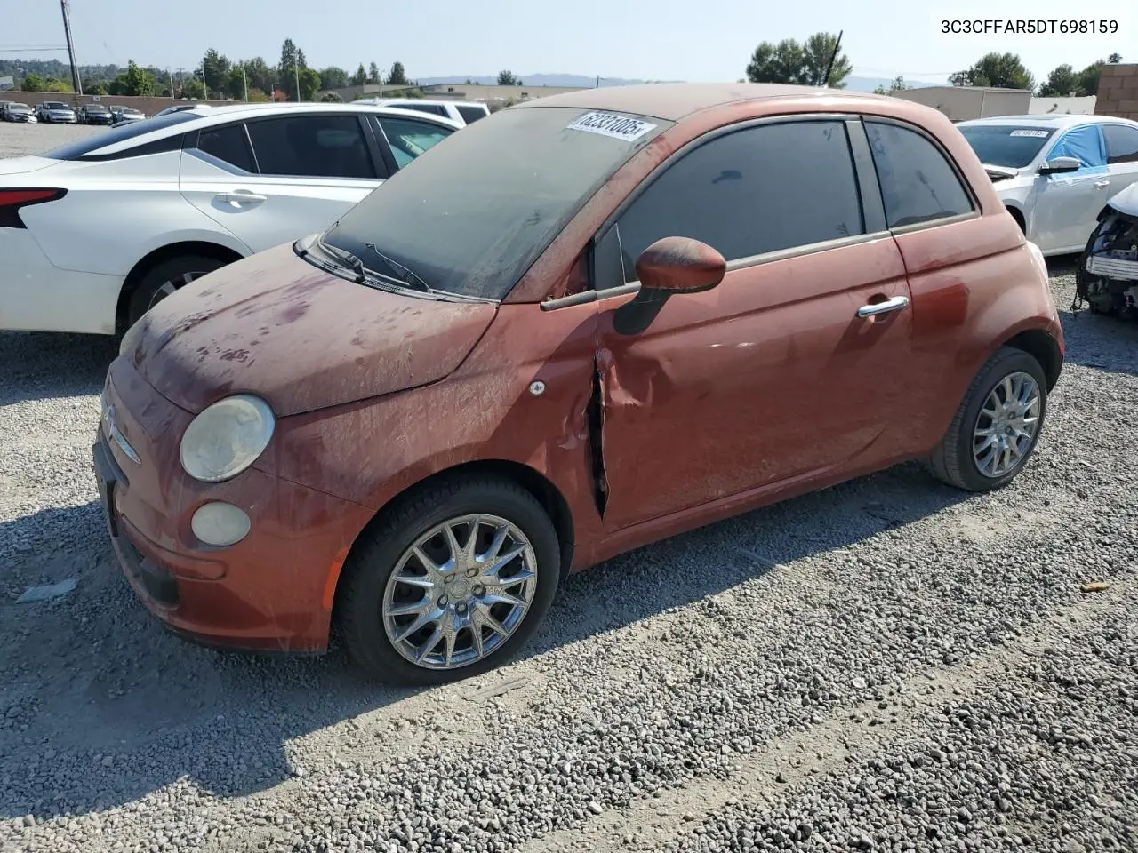 2013 Fiat 500 Pop VIN: 3C3CFFAR5DT698159 Lot: 62331005