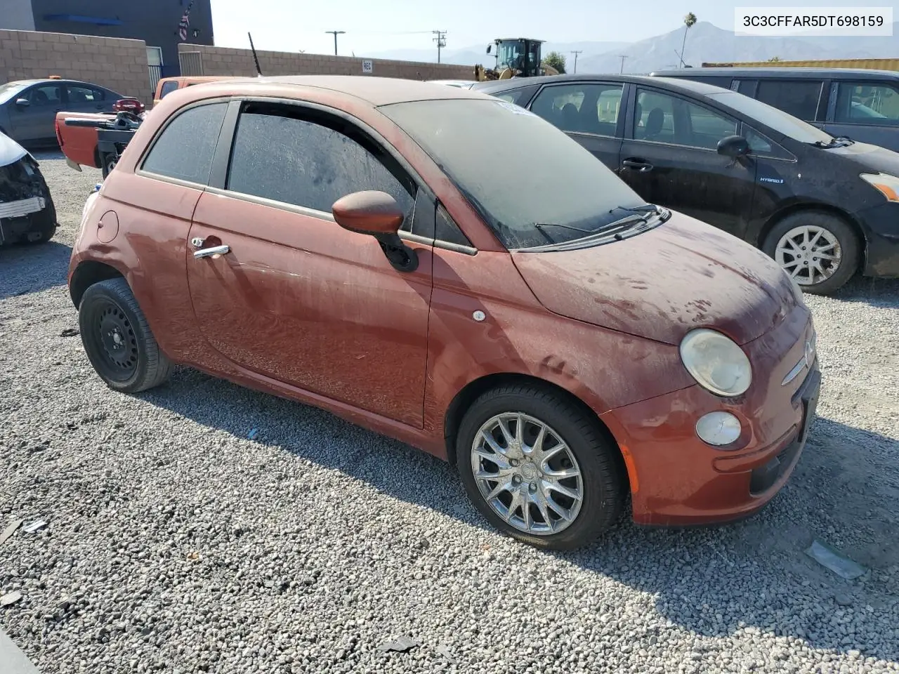2013 Fiat 500 Pop VIN: 3C3CFFAR5DT698159 Lot: 62331005