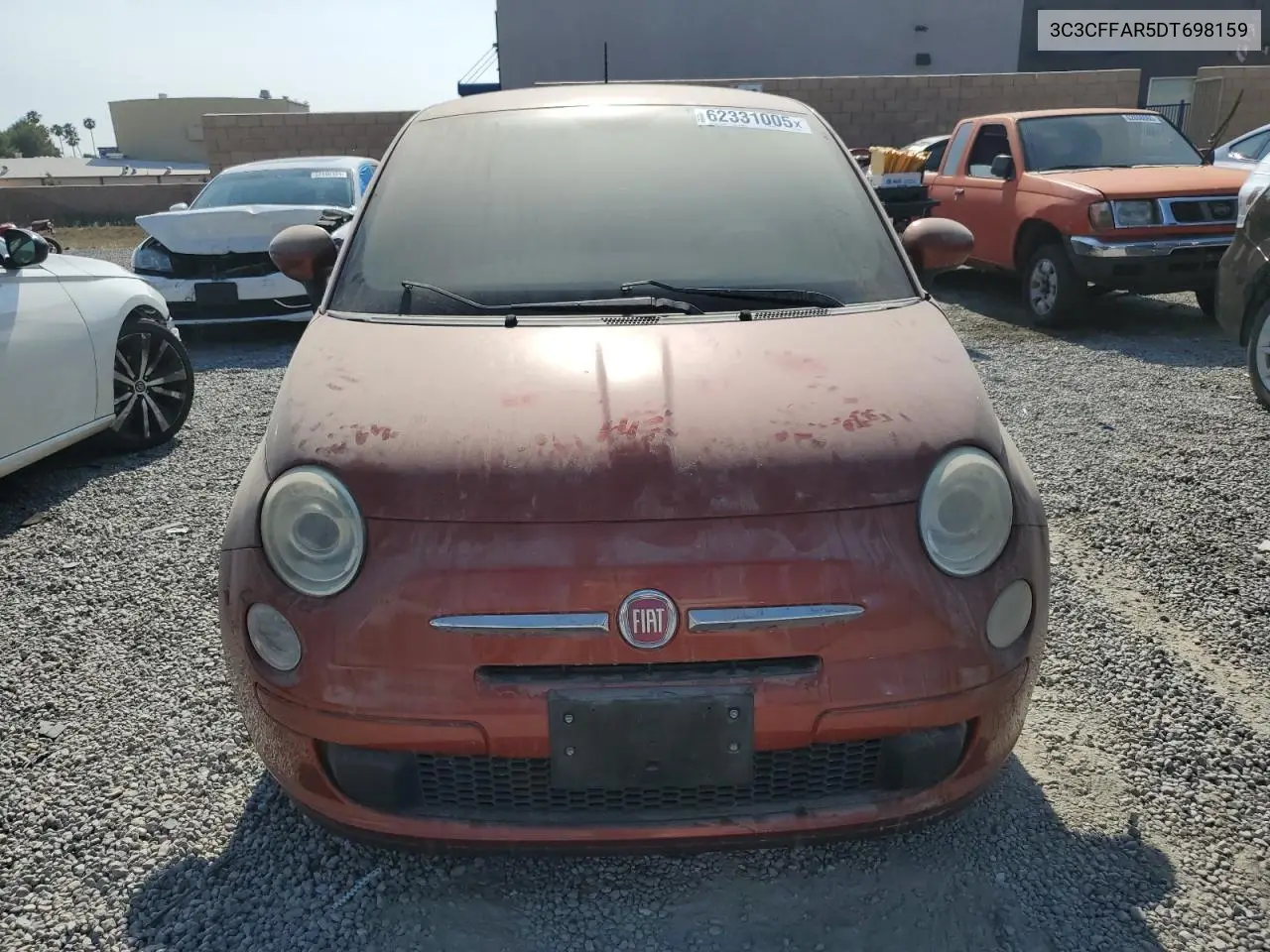 2013 Fiat 500 Pop VIN: 3C3CFFAR5DT698159 Lot: 62331005