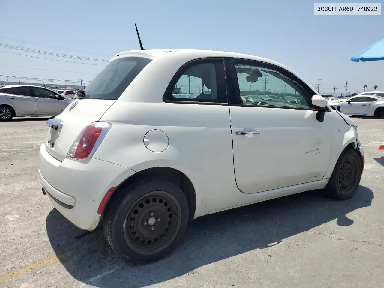 2013 Fiat 500 Pop VIN: 3C3CFFAR6DT740922 Lot: 62381935