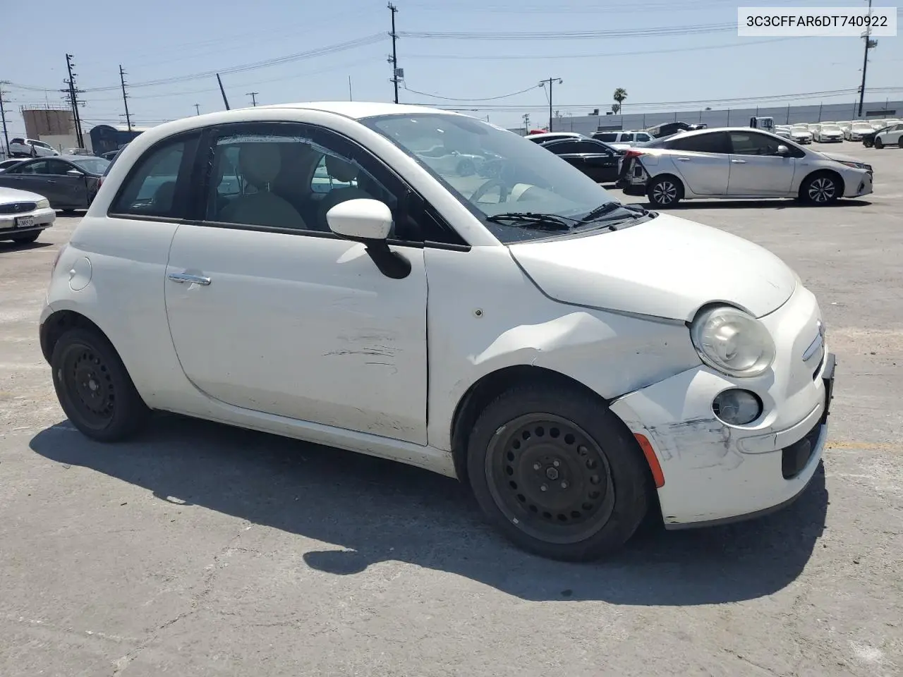 2013 Fiat 500 Pop VIN: 3C3CFFAR6DT740922 Lot: 62381935