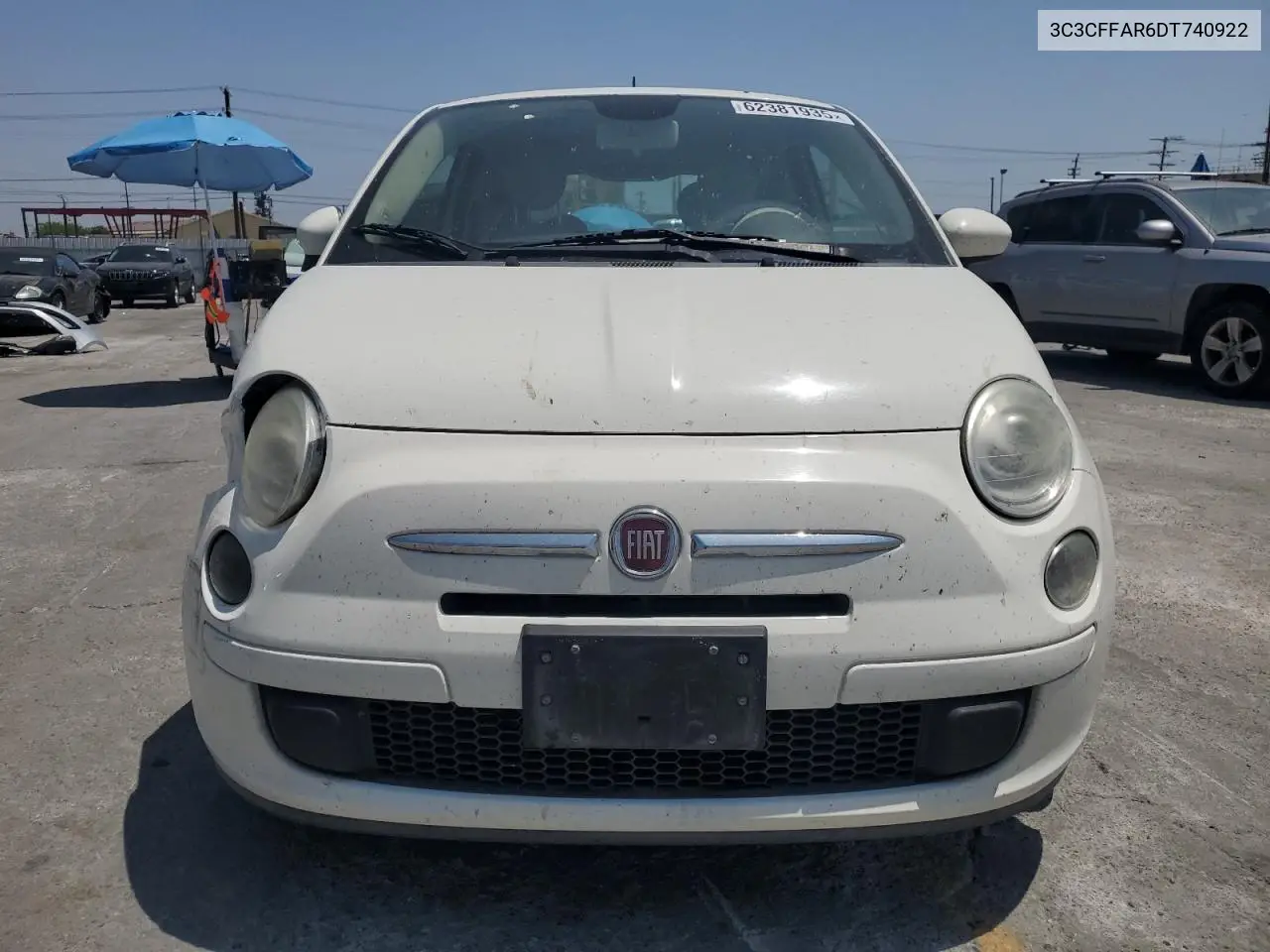2013 Fiat 500 Pop VIN: 3C3CFFAR6DT740922 Lot: 62381935