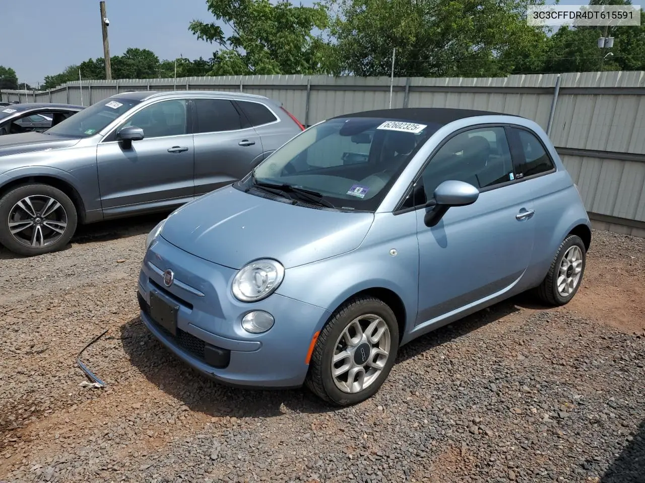 2013 Fiat 500 Pop VIN: 3C3CFFDR4DT615591 Lot: 62602325