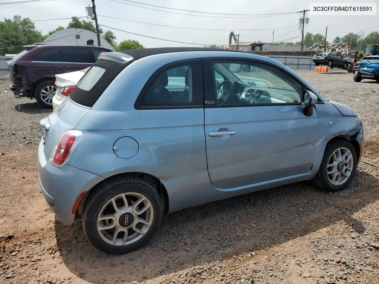 2013 Fiat 500 Pop VIN: 3C3CFFDR4DT615591 Lot: 62602325