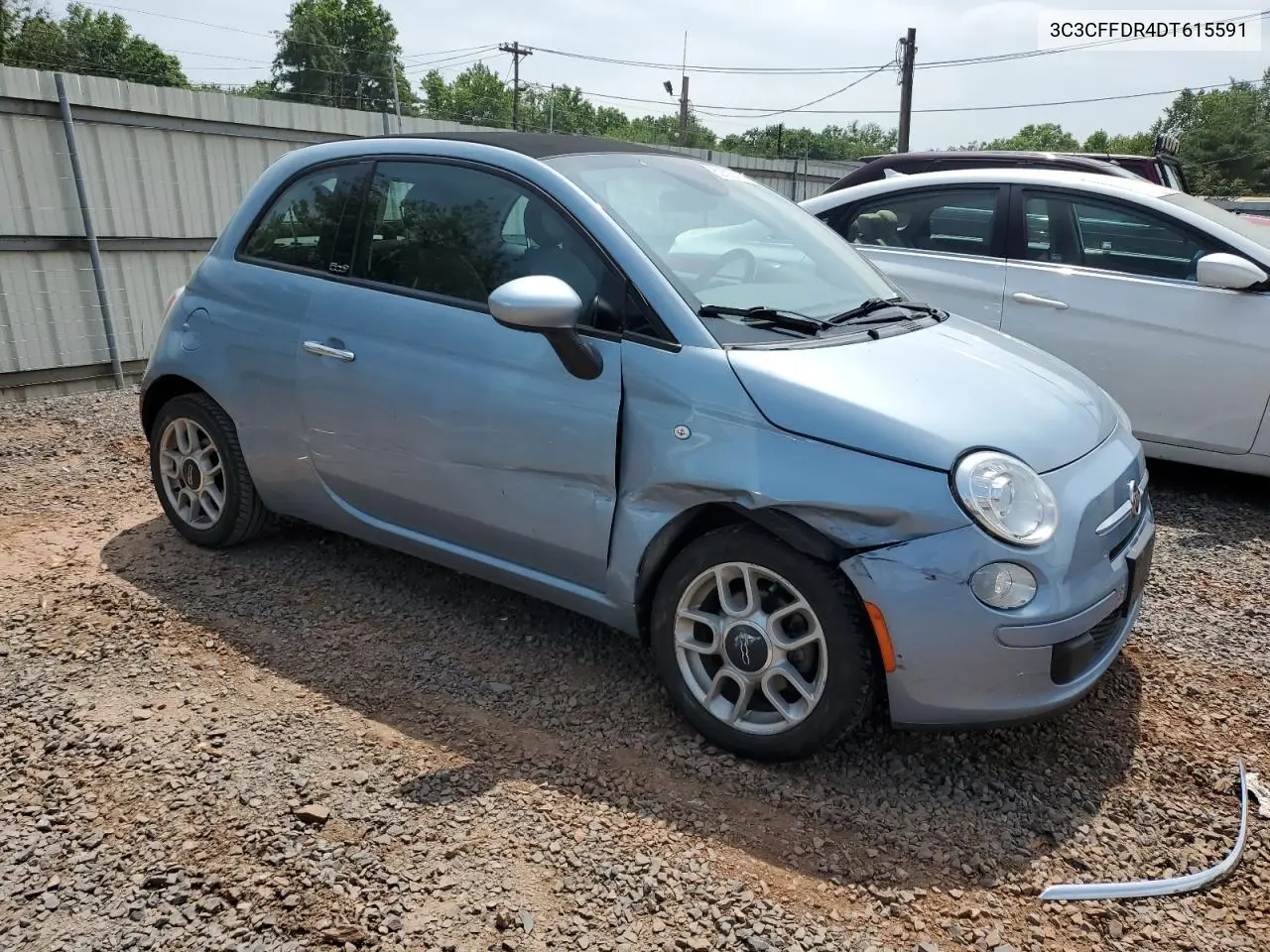 2013 Fiat 500 Pop VIN: 3C3CFFDR4DT615591 Lot: 62602325
