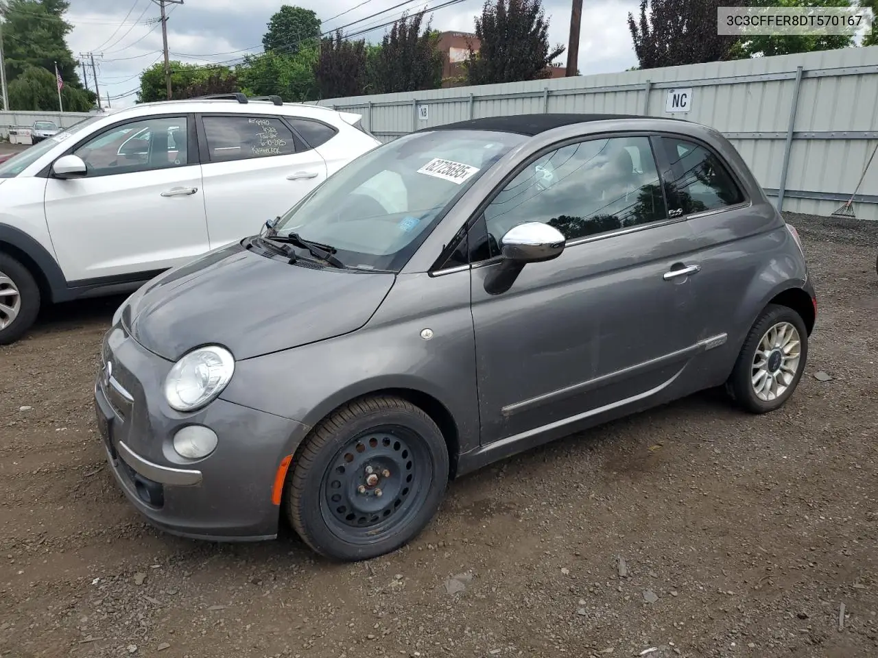 2013 Fiat 500 Lounge VIN: 3C3CFFER8DT570167 Lot: 62725695