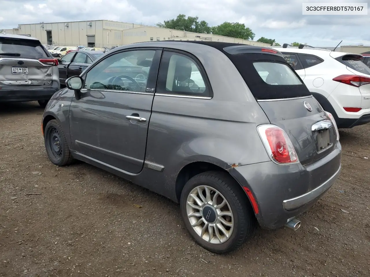 2013 Fiat 500 Lounge VIN: 3C3CFFER8DT570167 Lot: 62725695