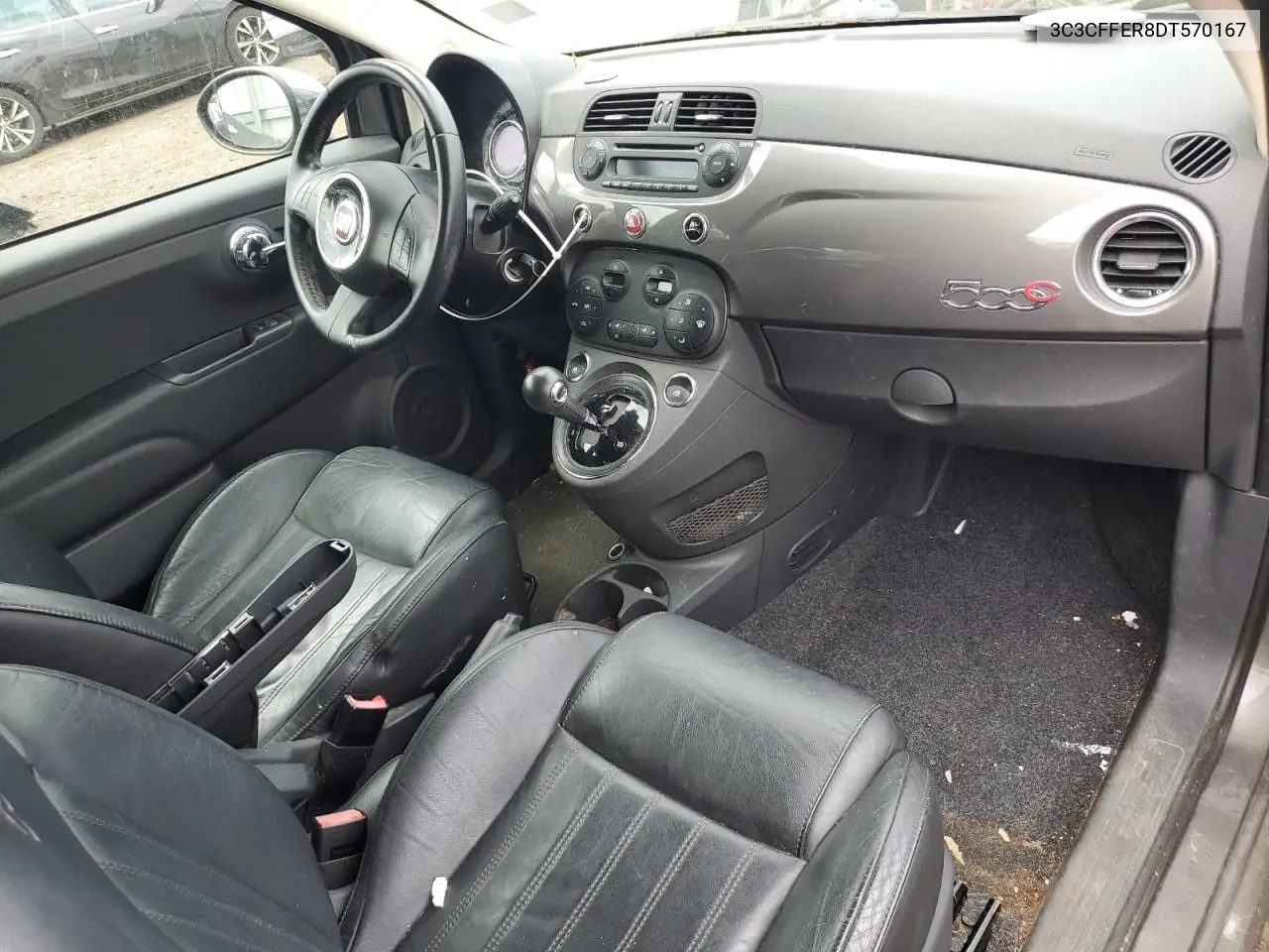 2013 Fiat 500 Lounge VIN: 3C3CFFER8DT570167 Lot: 62725695