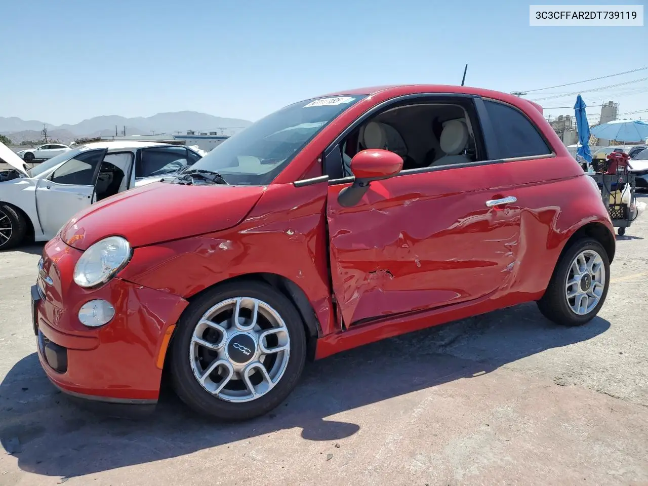 2013 Fiat 500 Pop VIN: 3C3CFFAR2DT739119 Lot: 63117185