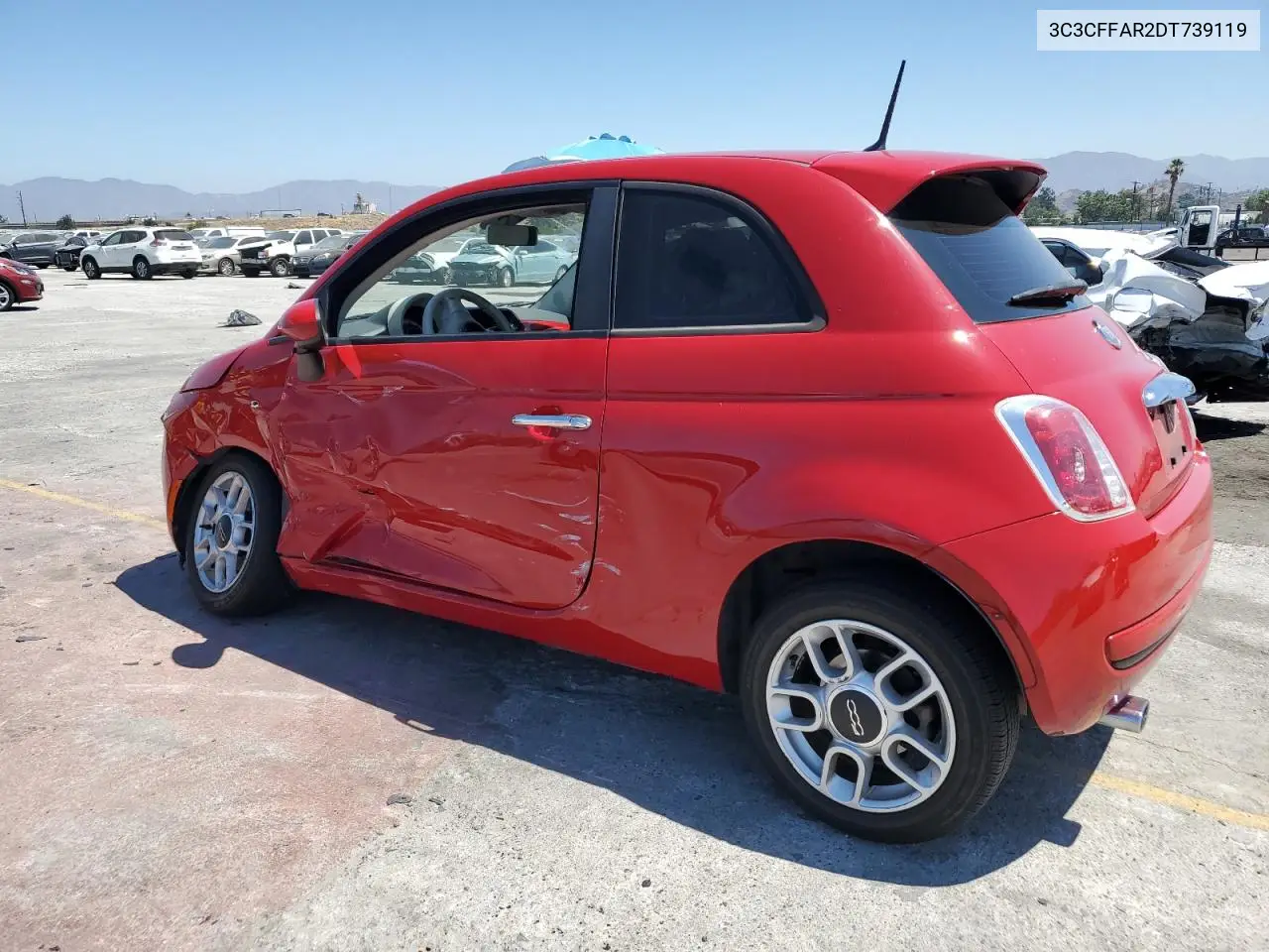 2013 Fiat 500 Pop VIN: 3C3CFFAR2DT739119 Lot: 63117185