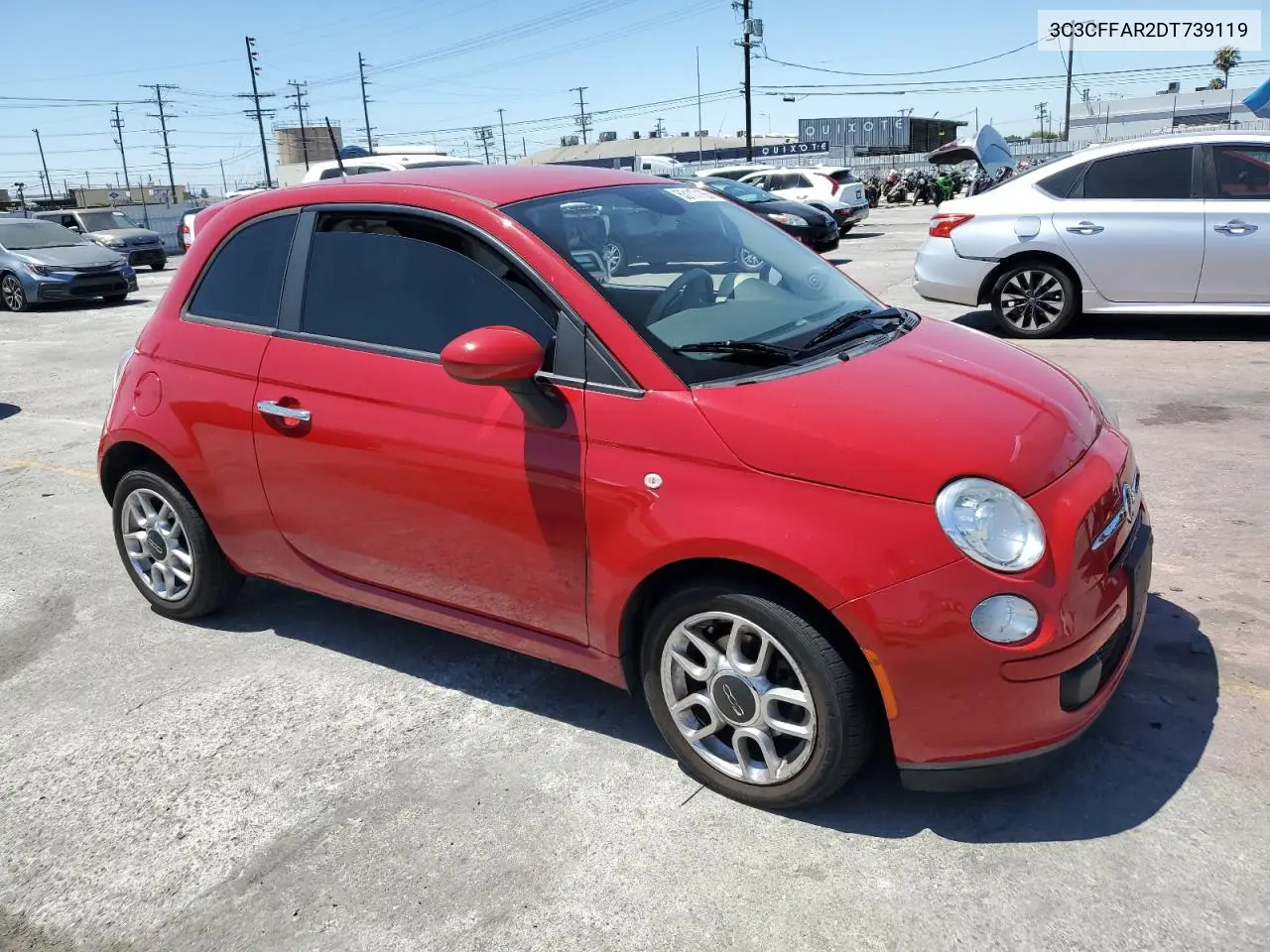 2013 Fiat 500 Pop VIN: 3C3CFFAR2DT739119 Lot: 63117185