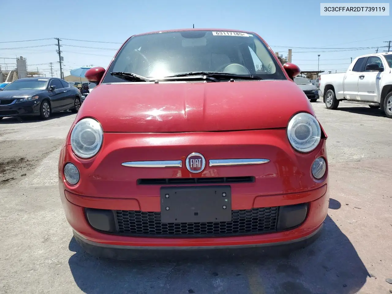 2013 Fiat 500 Pop VIN: 3C3CFFAR2DT739119 Lot: 63117185
