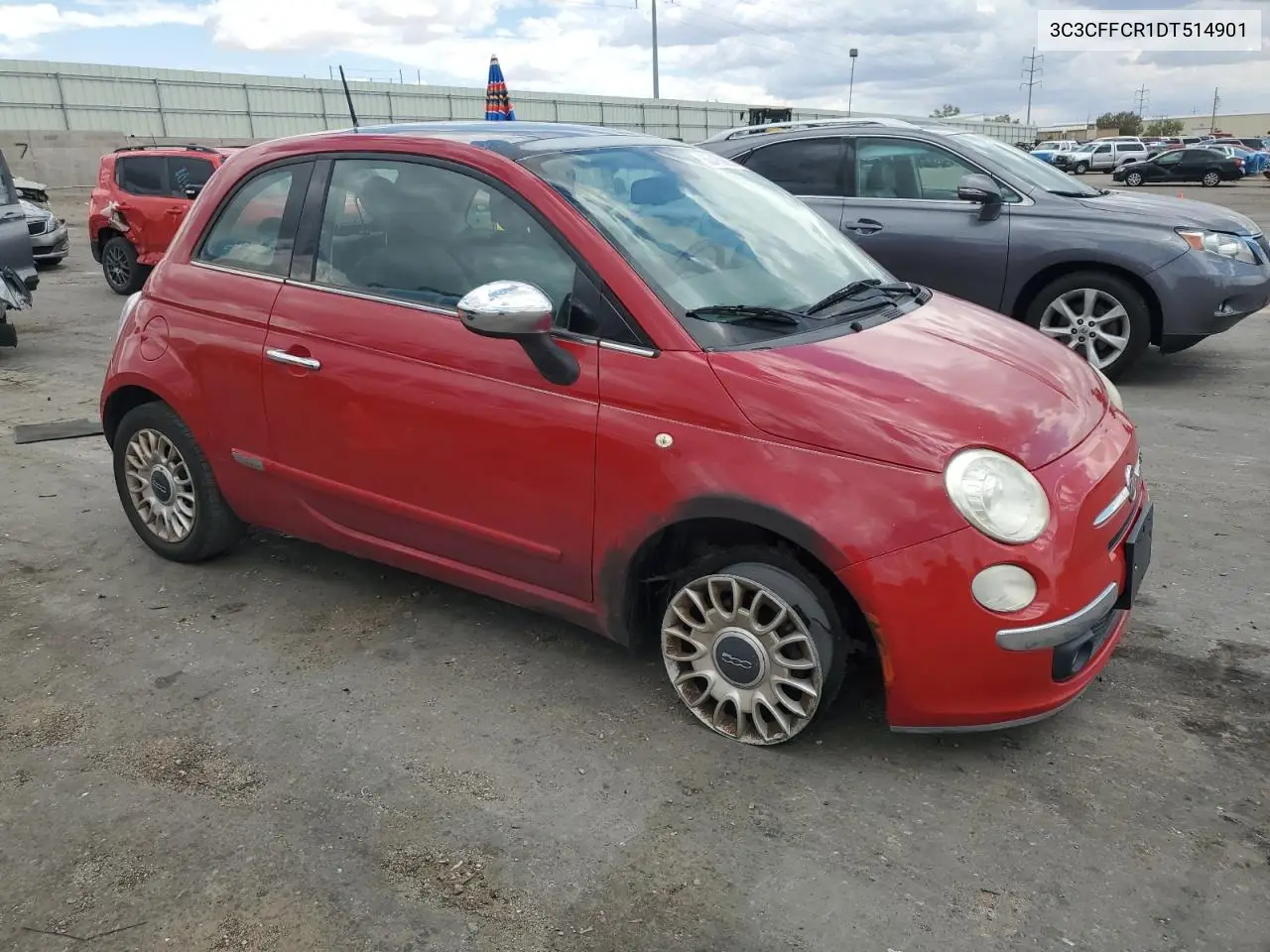 2013 Fiat 500 Lounge VIN: 3C3CFFCR1DT514901 Lot: 63460655
