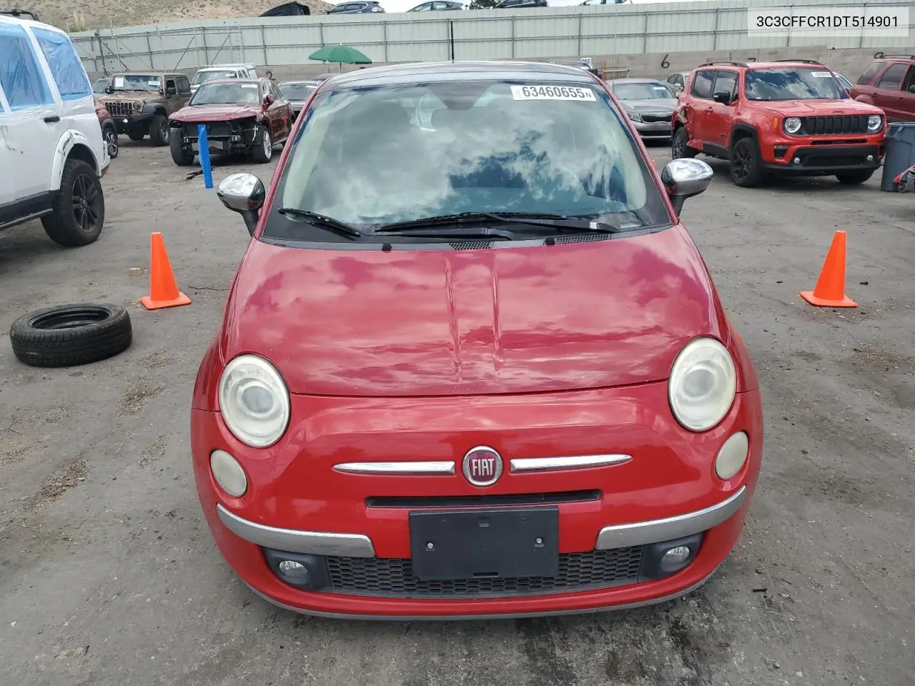 2013 Fiat 500 Lounge VIN: 3C3CFFCR1DT514901 Lot: 63460655