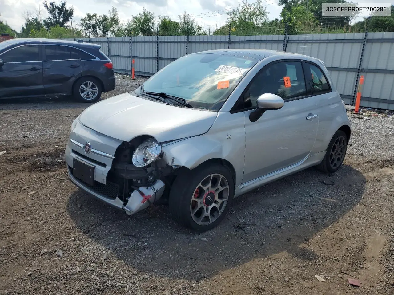 2014 Fiat 500 Sport VIN: 3C3CFFBR0ET200286 Lot: 62307805