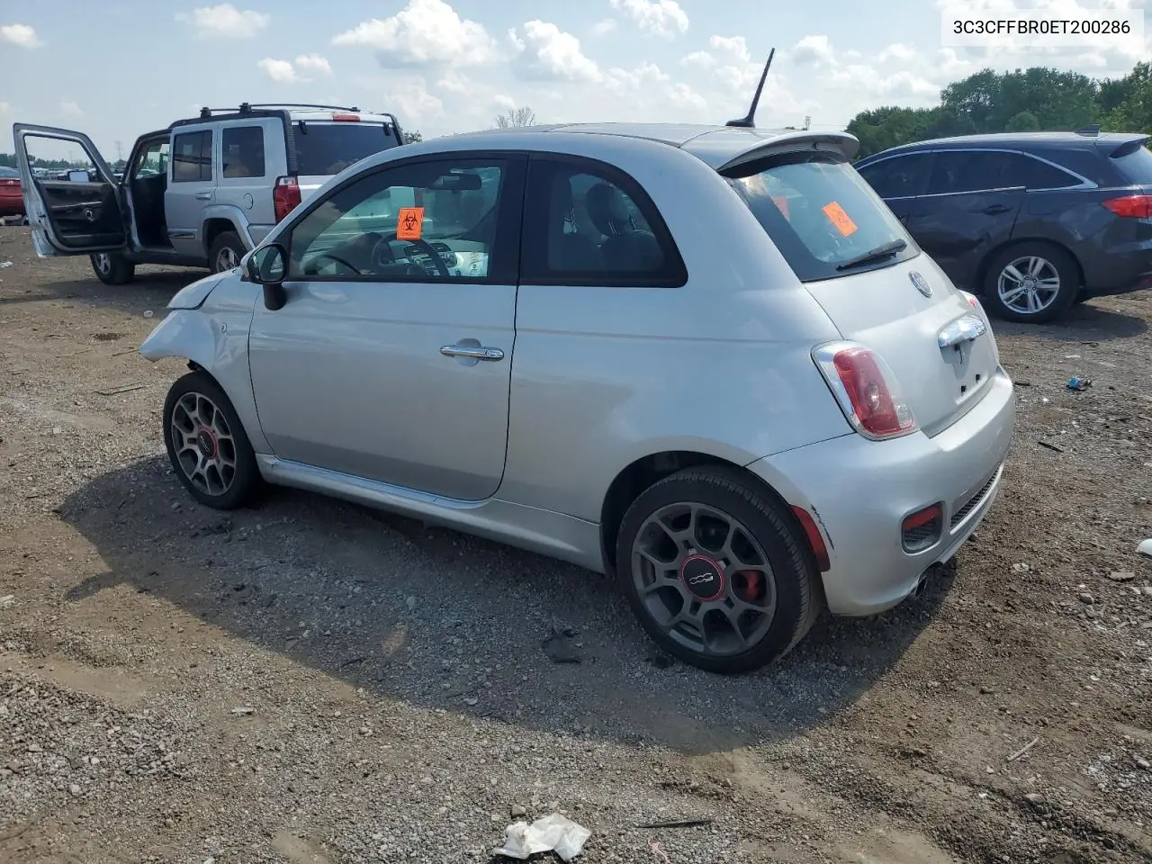 2014 Fiat 500 Sport VIN: 3C3CFFBR0ET200286 Lot: 62307805