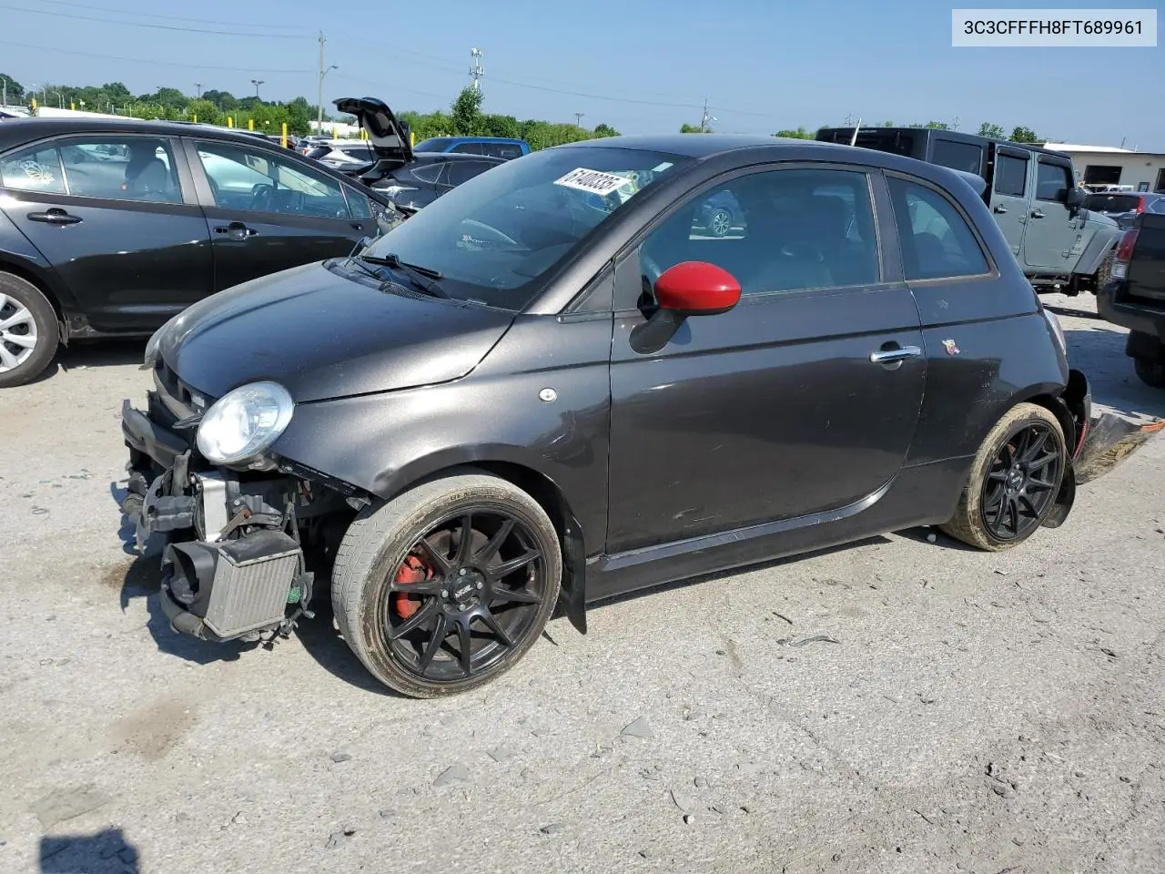 2015 Fiat 500 Abarth VIN: 3C3CFFFH8FT689961 Lot: 61400335