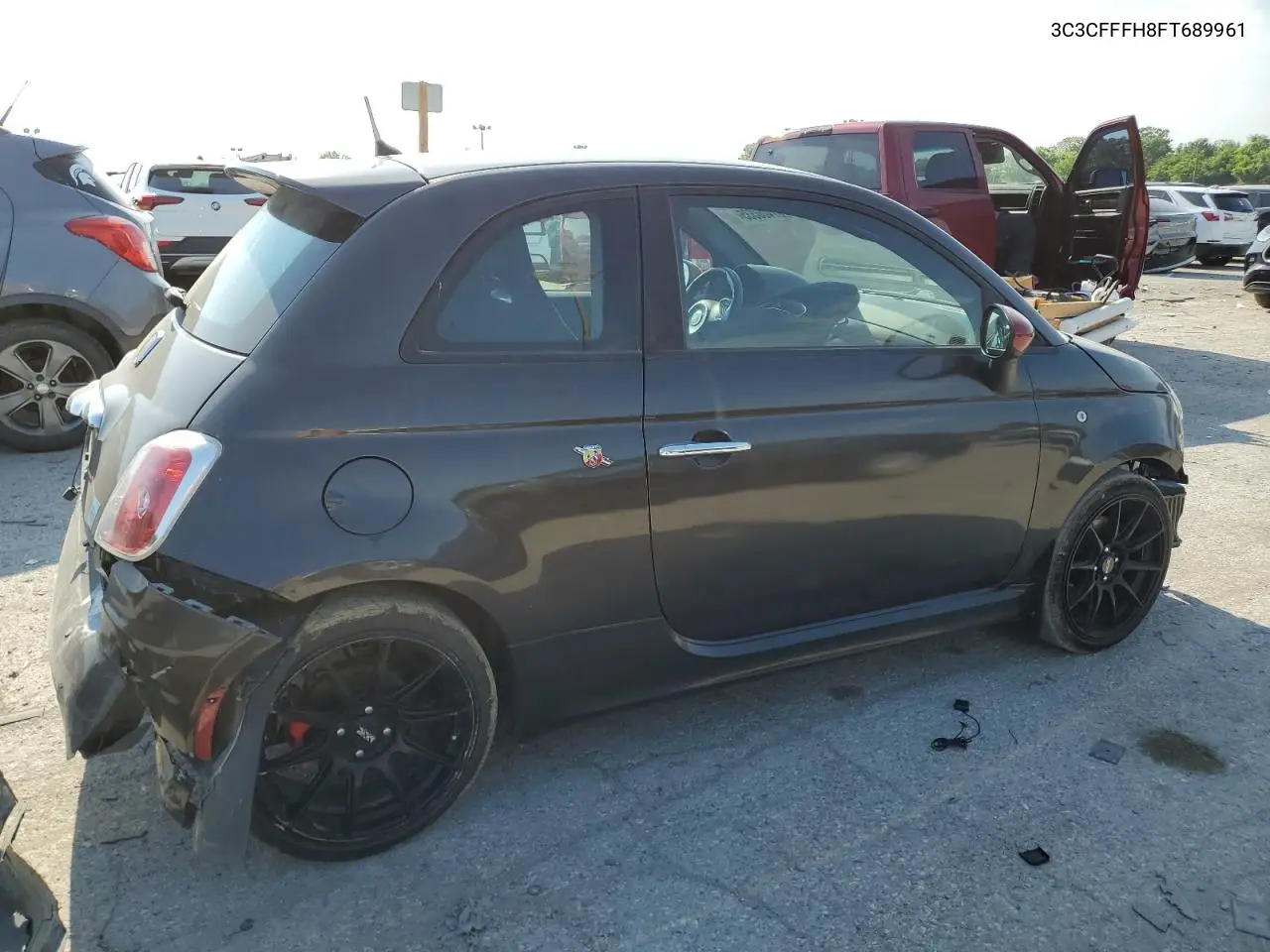 2015 Fiat 500 Abarth VIN: 3C3CFFFH8FT689961 Lot: 61400335